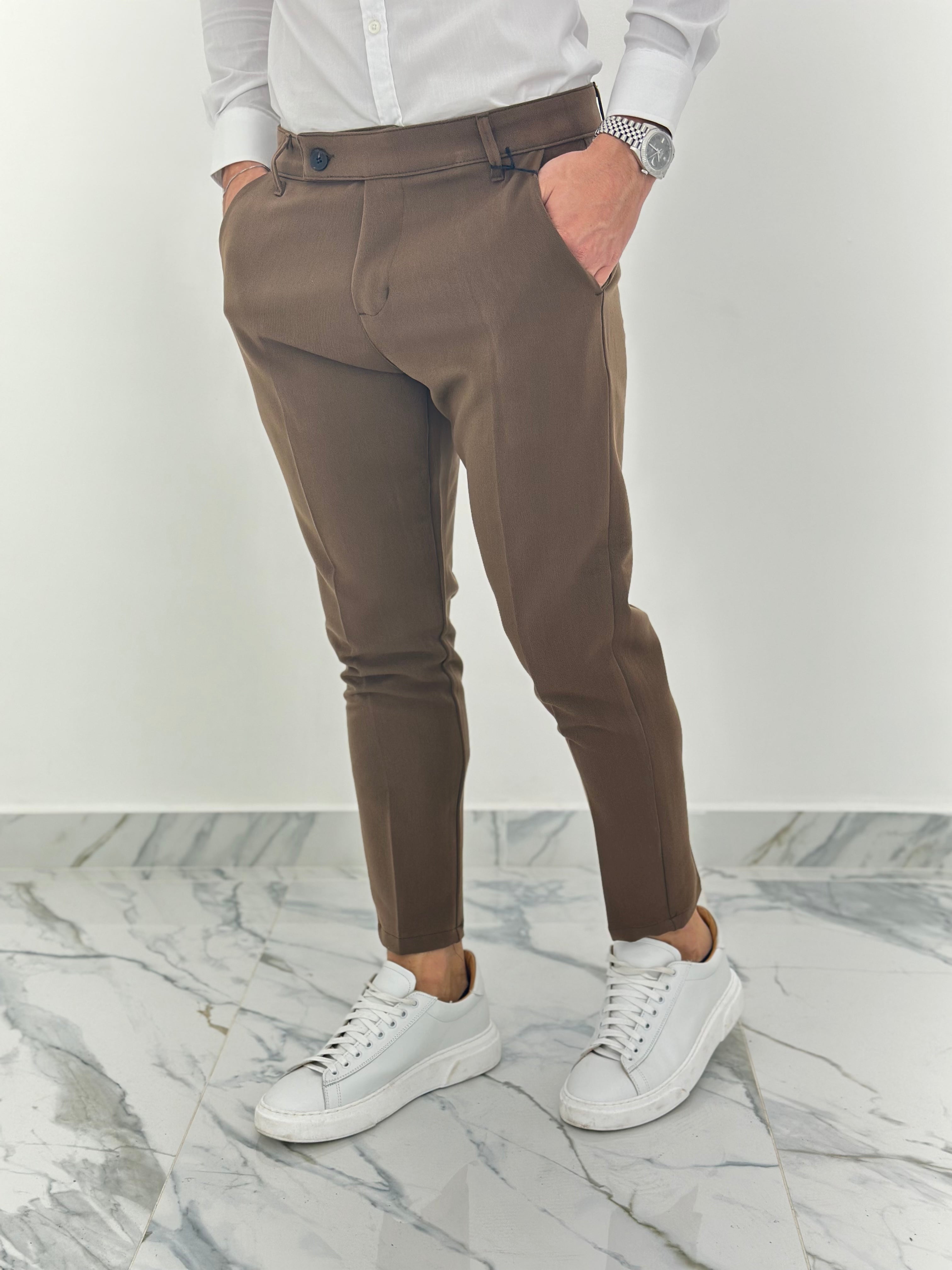 PANTALONE CAPRI PU2141 COL.MARRONE
