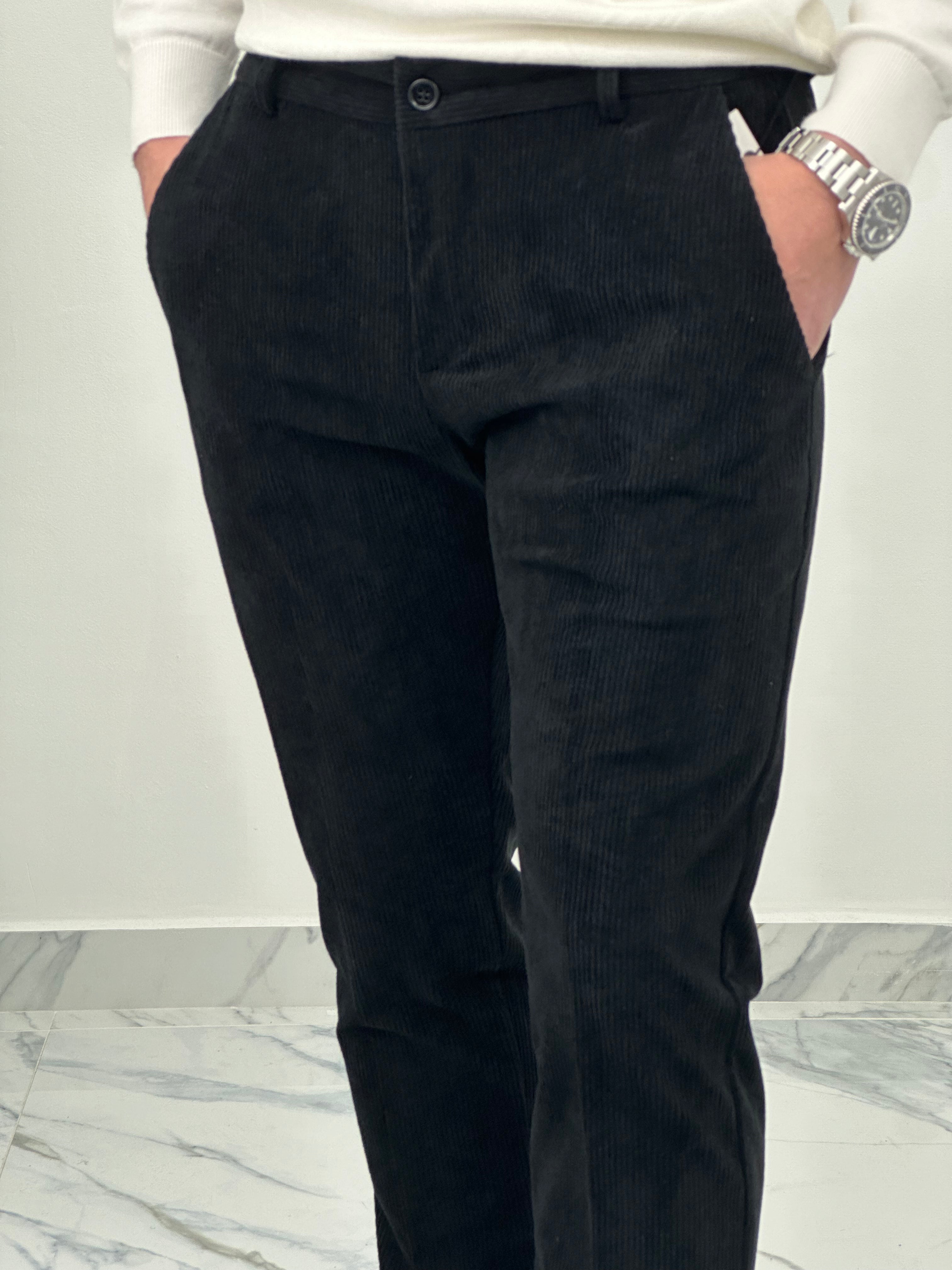 PANTALONE CUBA VELLUTO COL.NERO