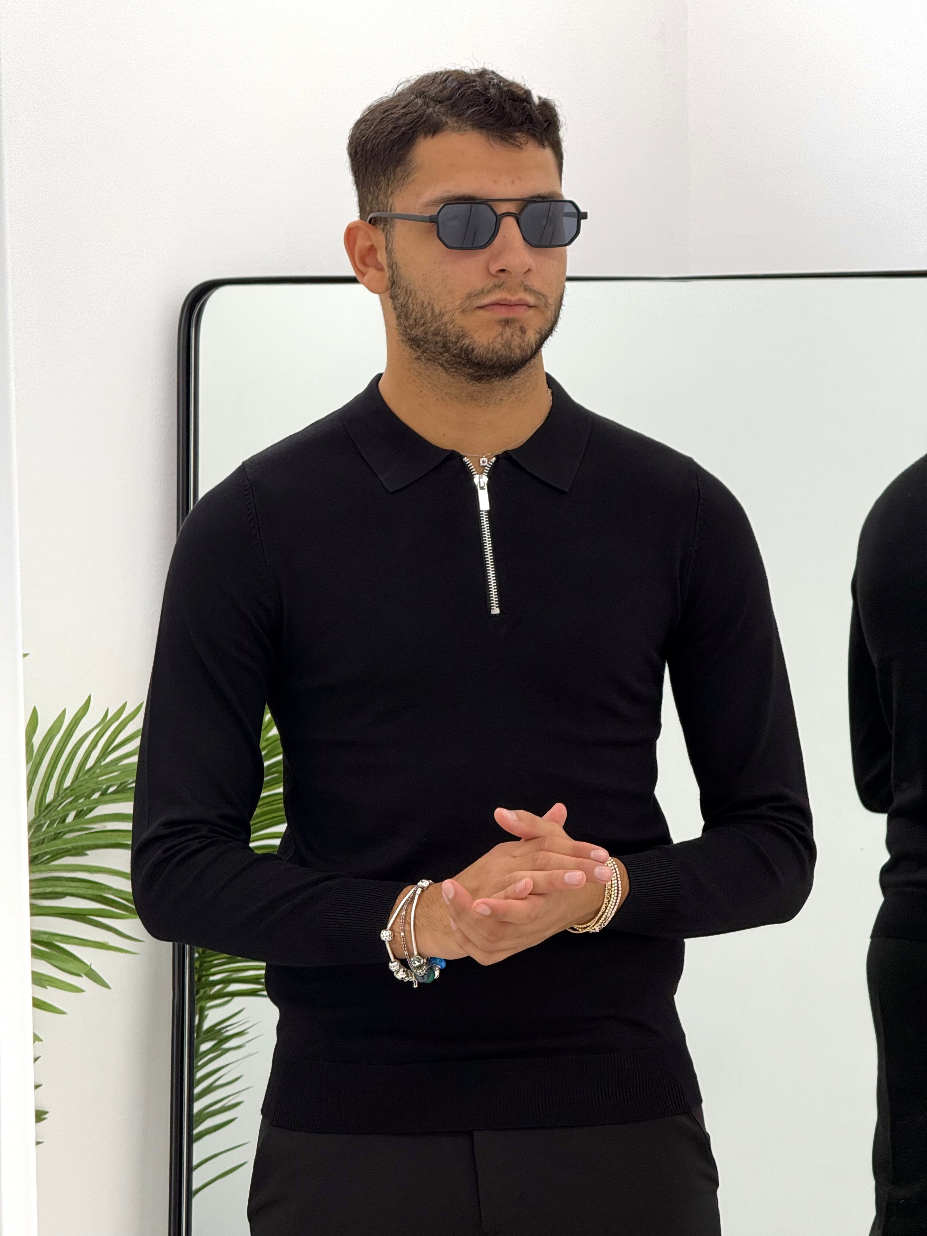 POLO CON ZIP IN FILO