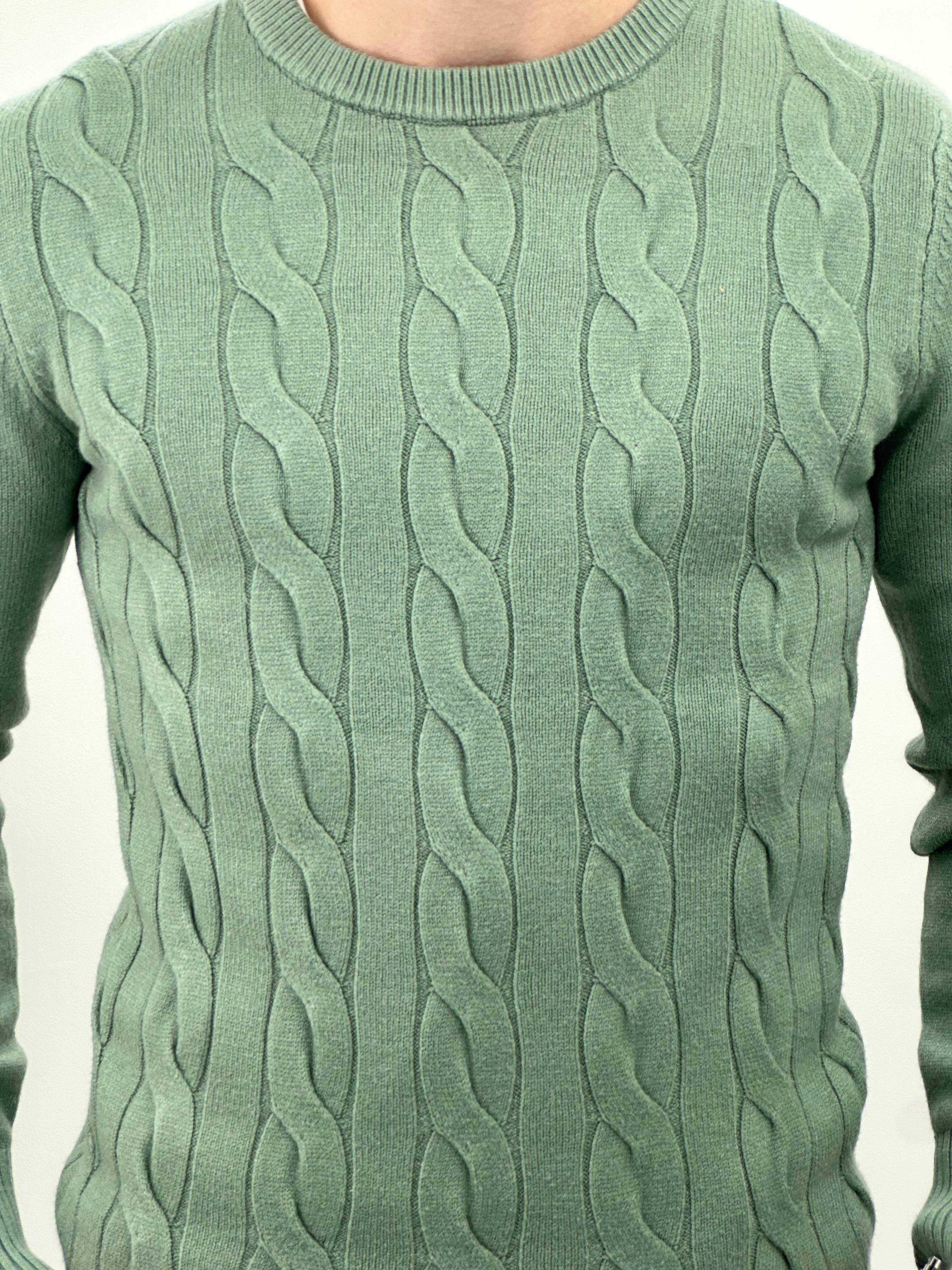 MAGLIONCINO INTRECCIATO COL.MENTA