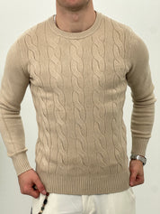 MAGLIONCINO INTRECCIATO COL.BEIGE