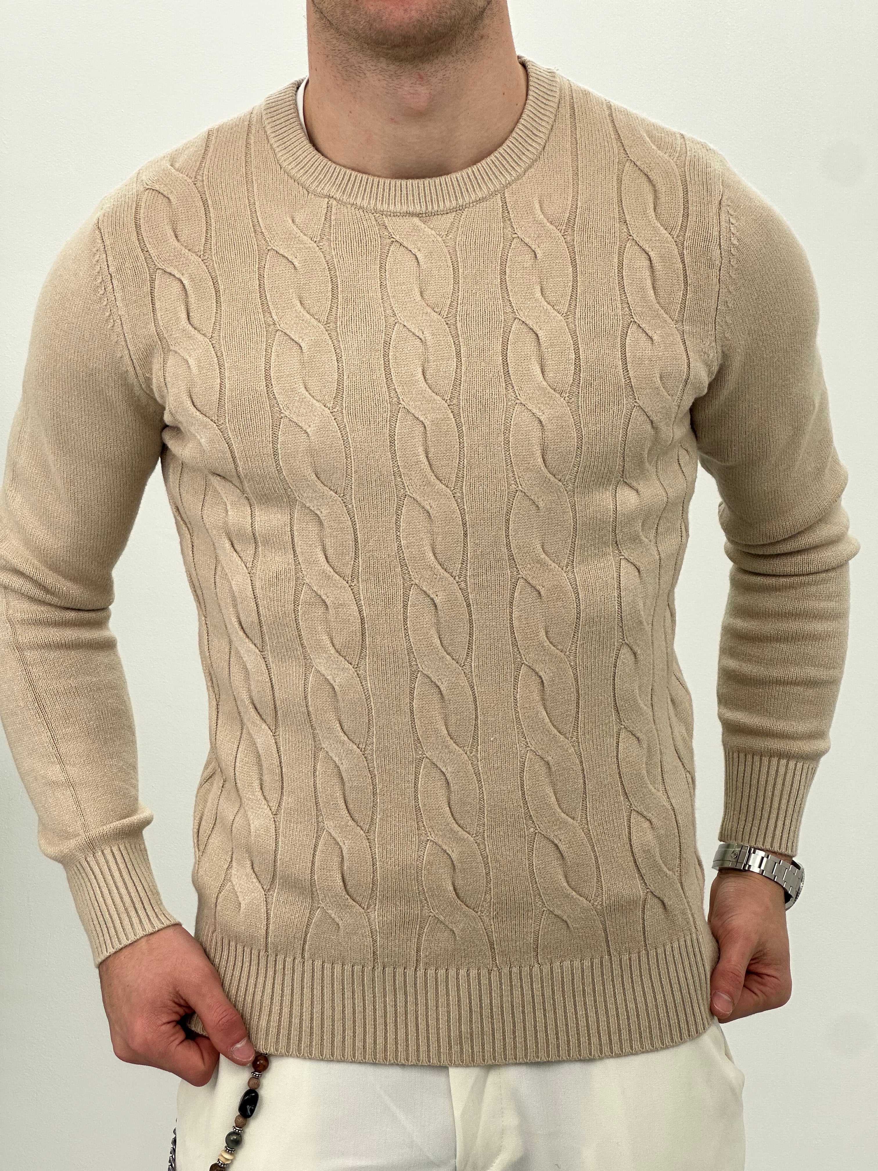 MAGLIONCINO INTRECCIATO COL.BEIGE