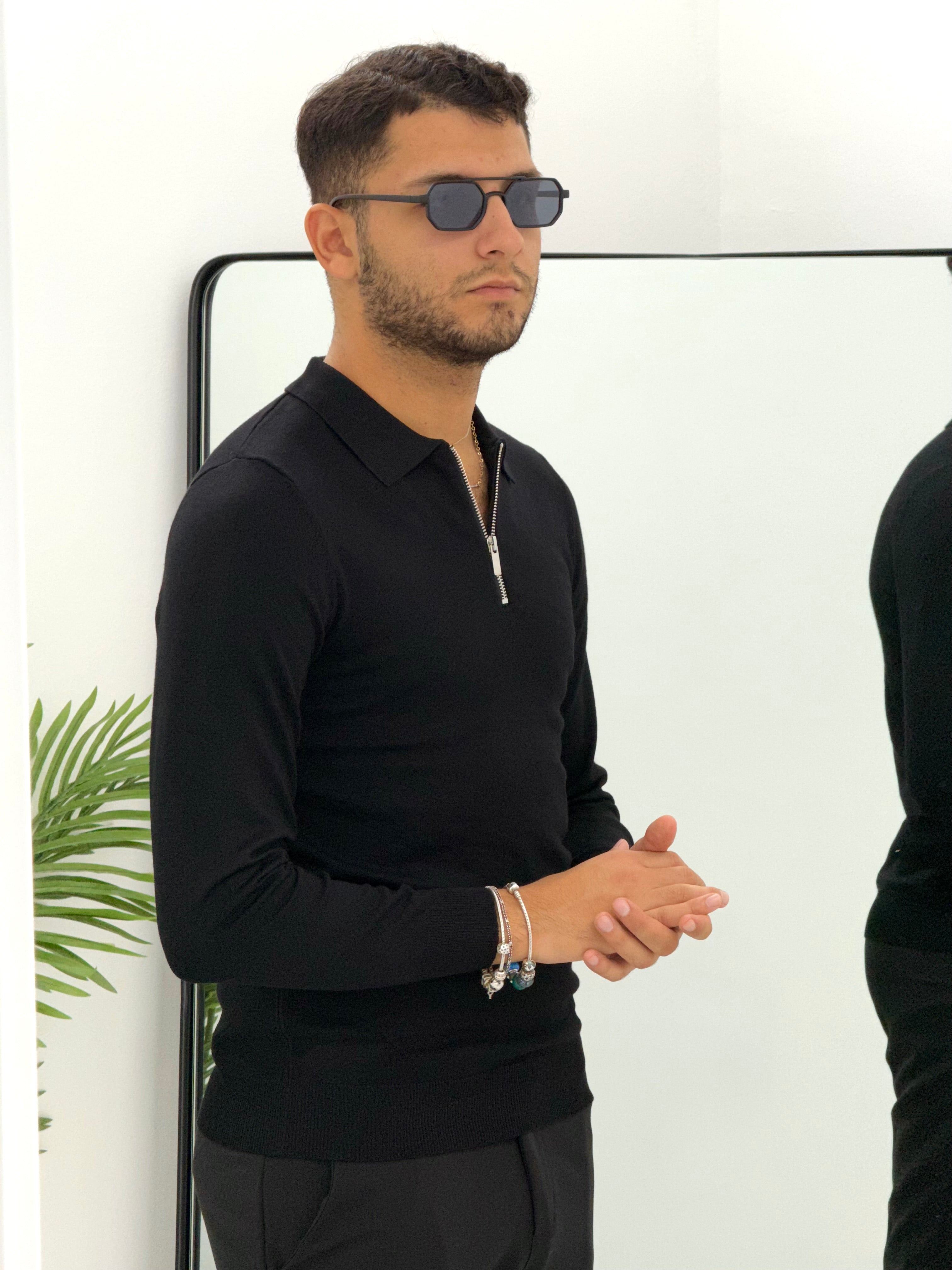 POLO CON ZIP IN FILO