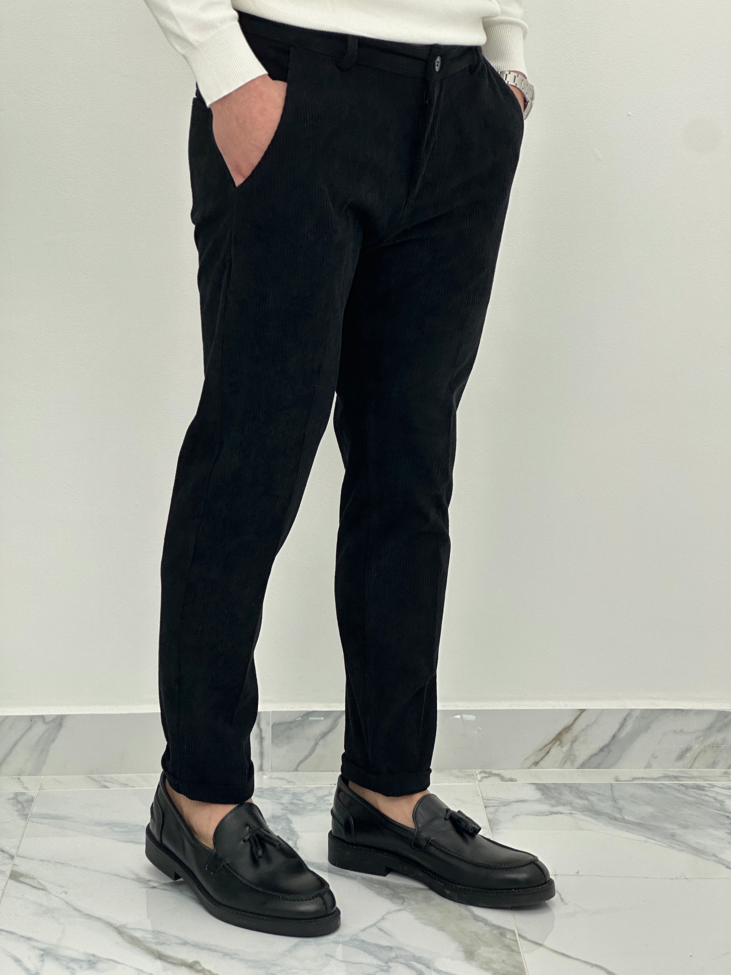 PANTALONE CUBA VELLUTO COL.NERO