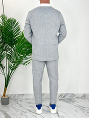 COMPLETO POSITANO IN LINO - col.GRIGIO