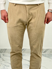 PANTALONE CUBA VELLUTO COL.BEIGE