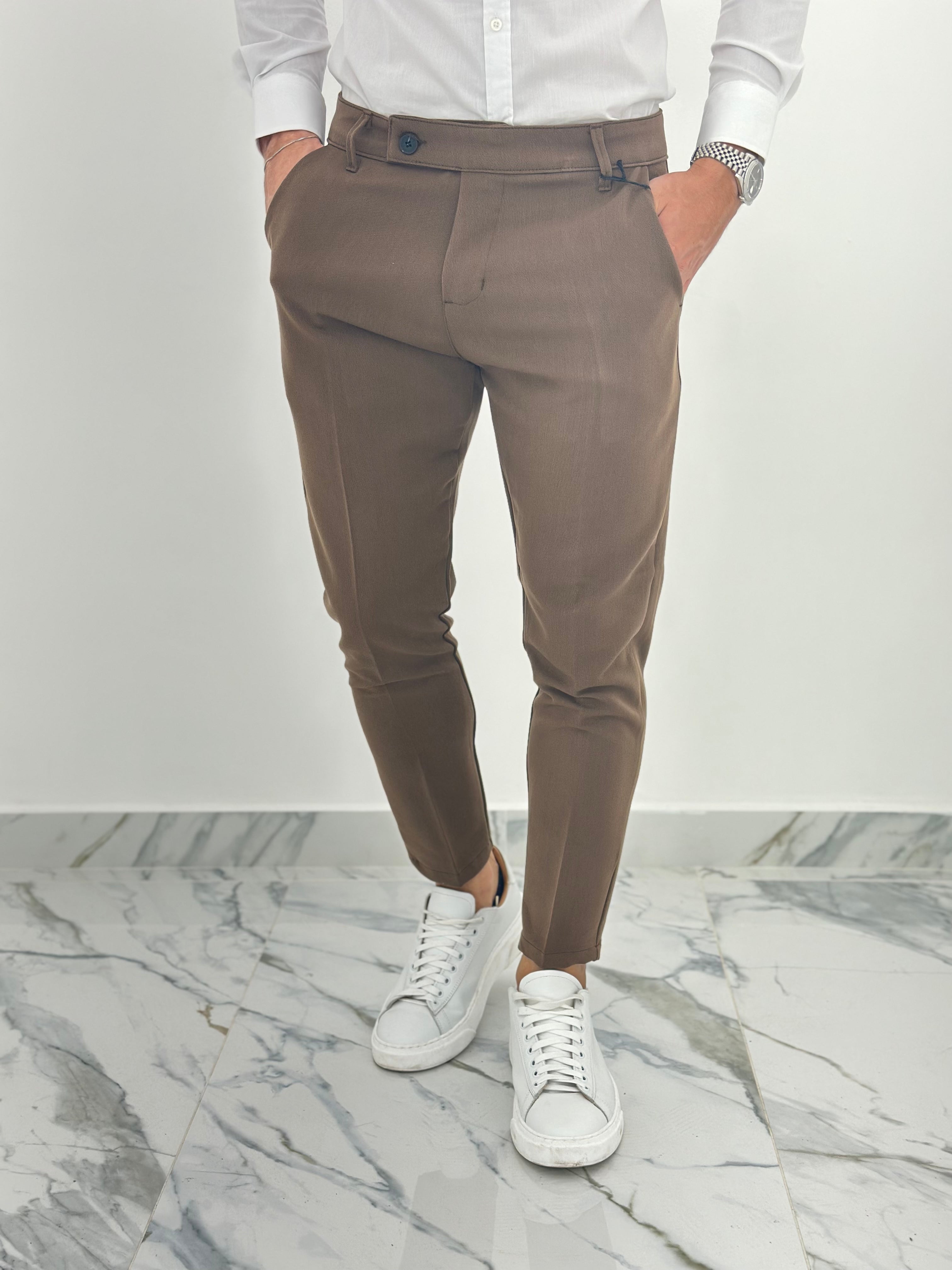 PANTALONE CAPRI PU2141 COL.MARRONE