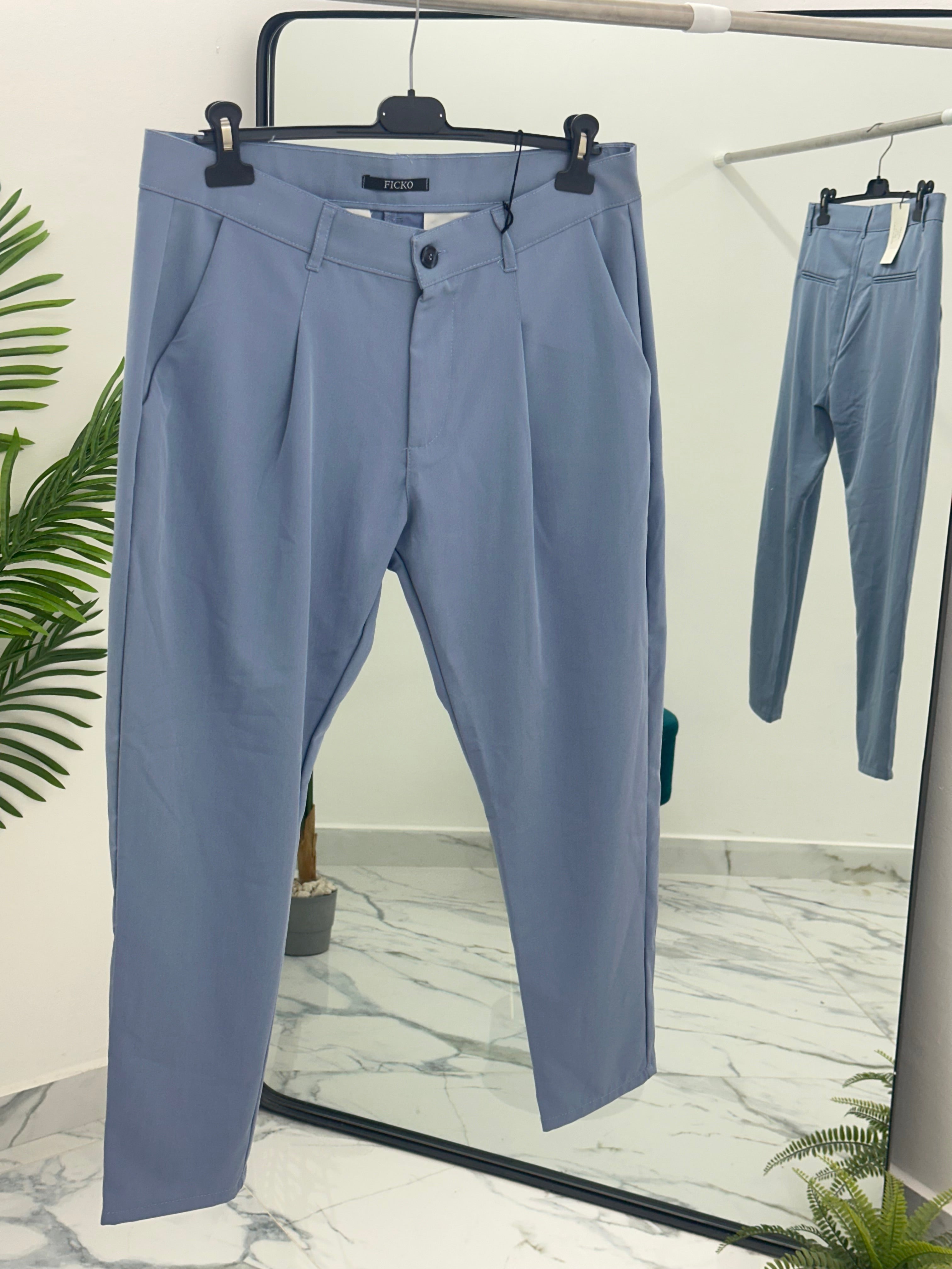 PANTALONE MILANO col.CELESTE