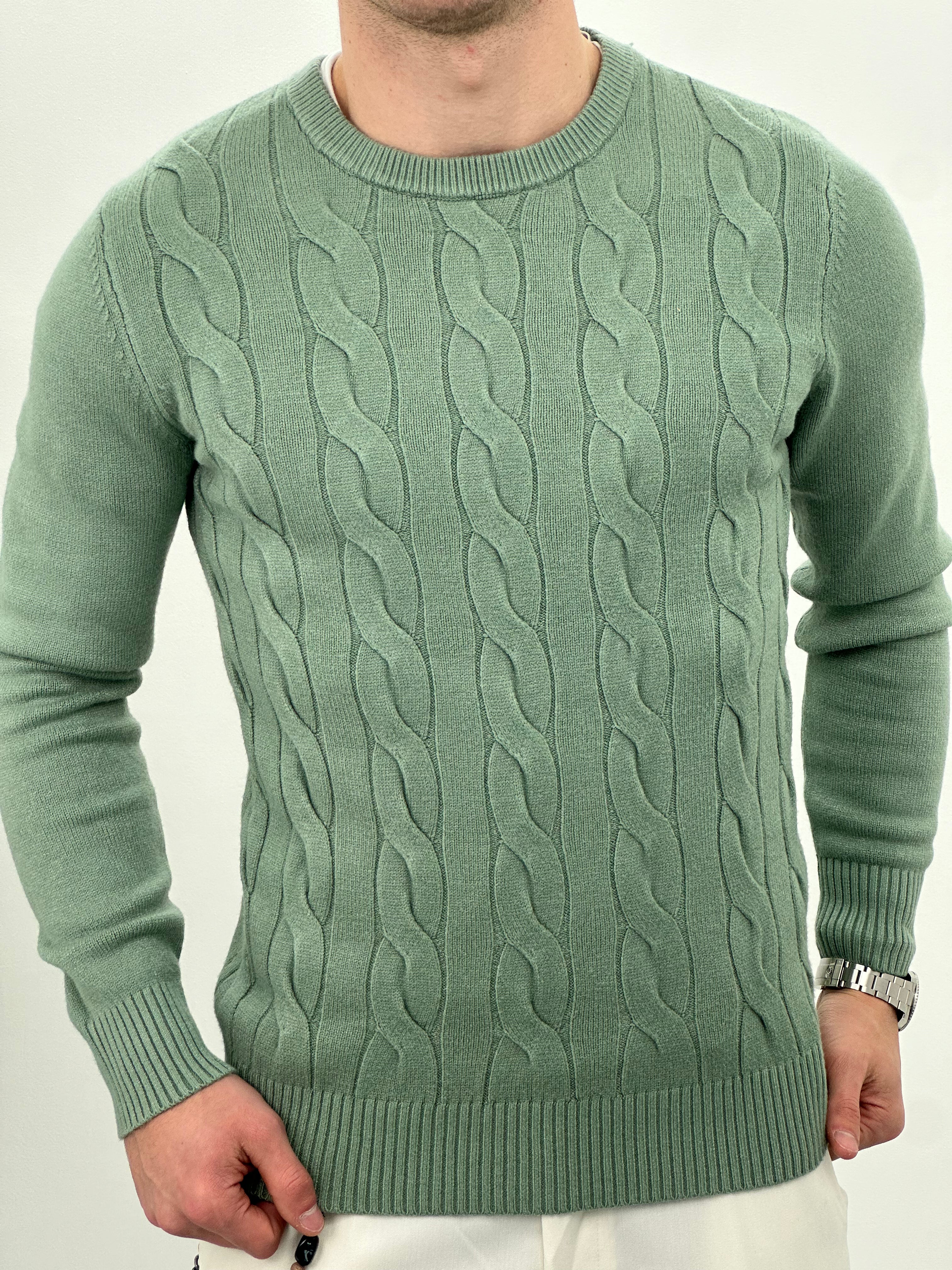 MAGLIONCINO INTRECCIATO COL.MENTA