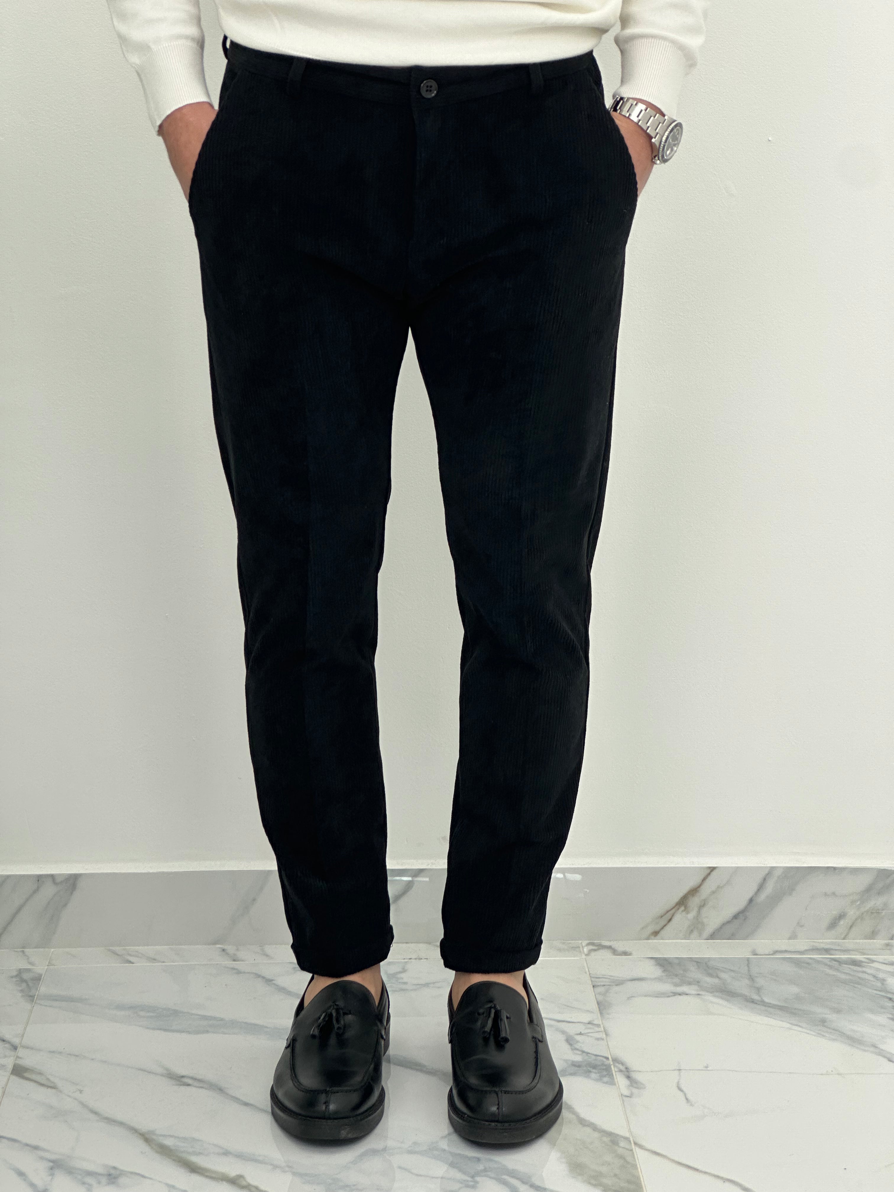 PANTALONE CUBA VELLUTO COL.NERO