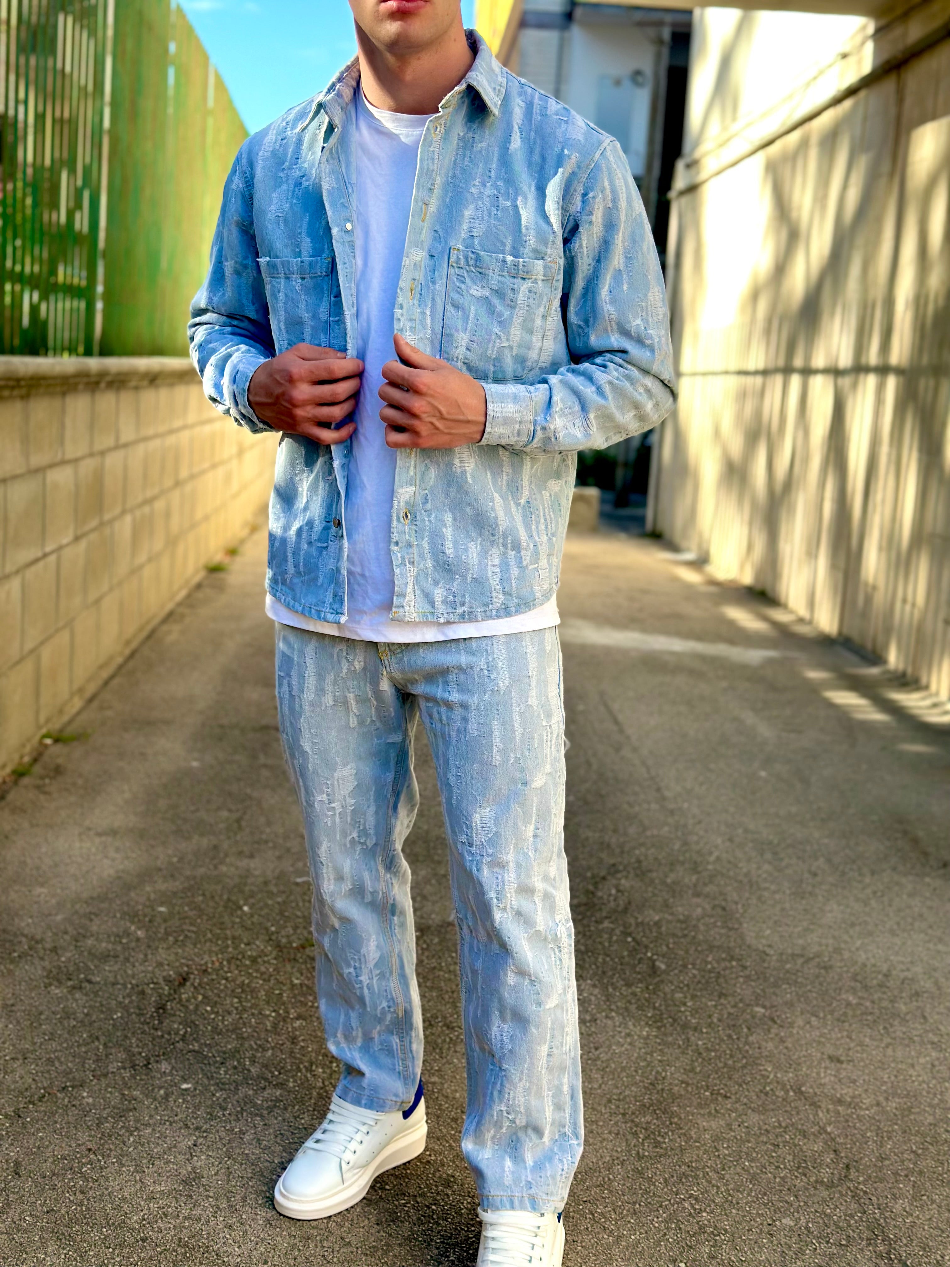COORDINATO RIPPED - col.JEANS