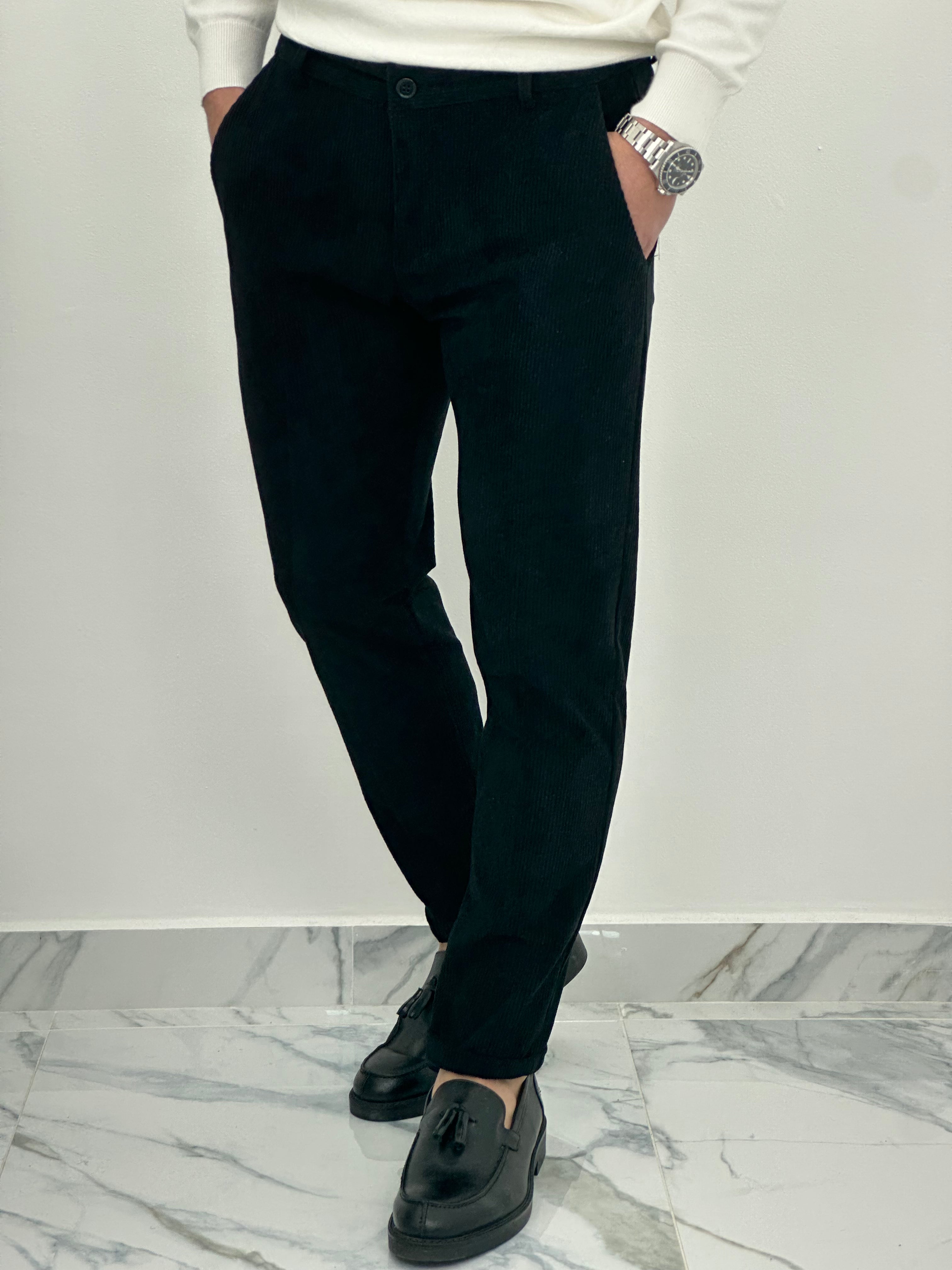 PANTALONE CUBA VELLUTO COL.NERO