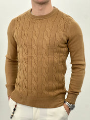 MAGLIONCINO INTRECCIATO COL.CAMMELLO