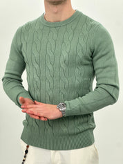 MAGLIONCINO INTRECCIATO COL.MENTA
