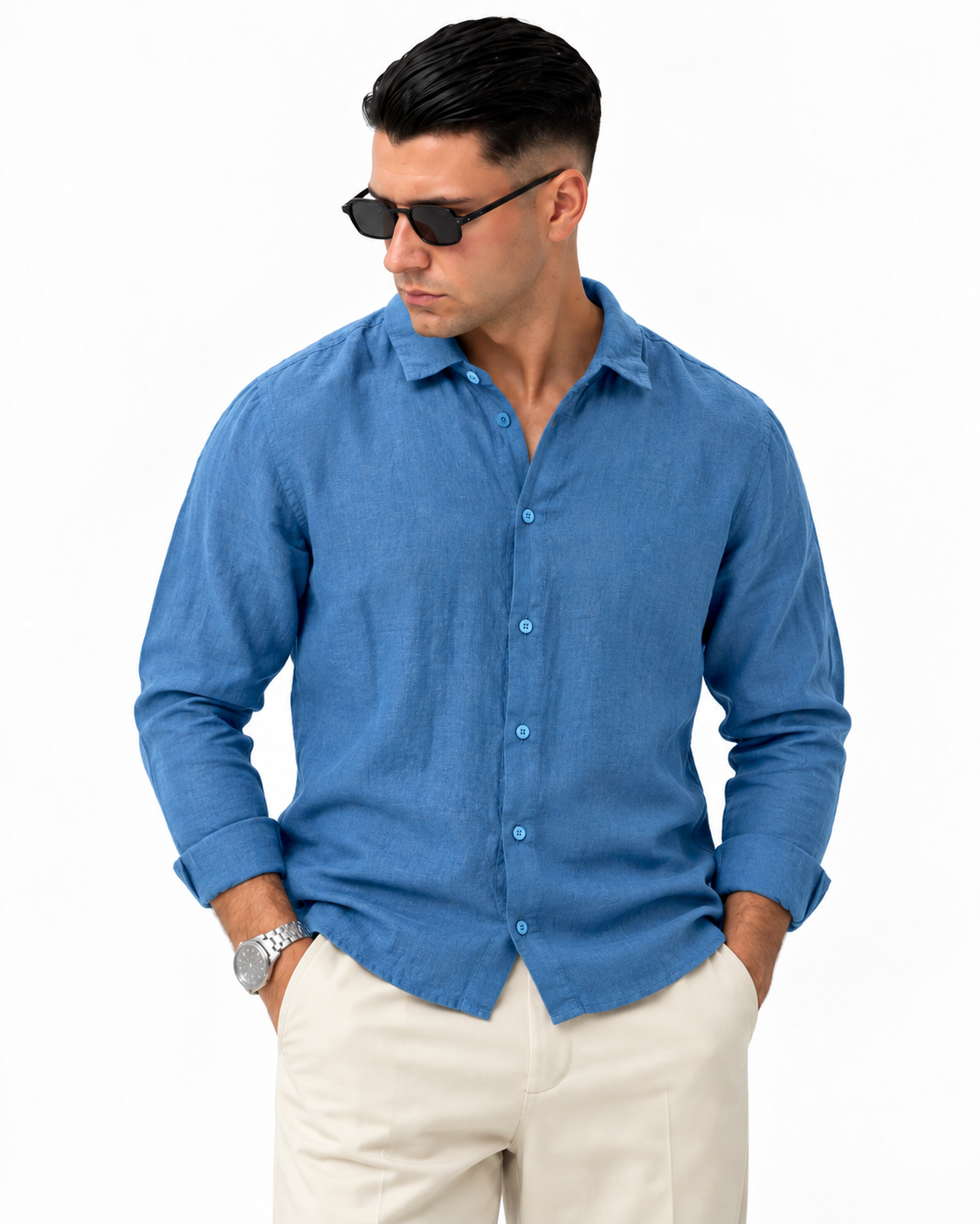 CAMICIA IN 100% LINO