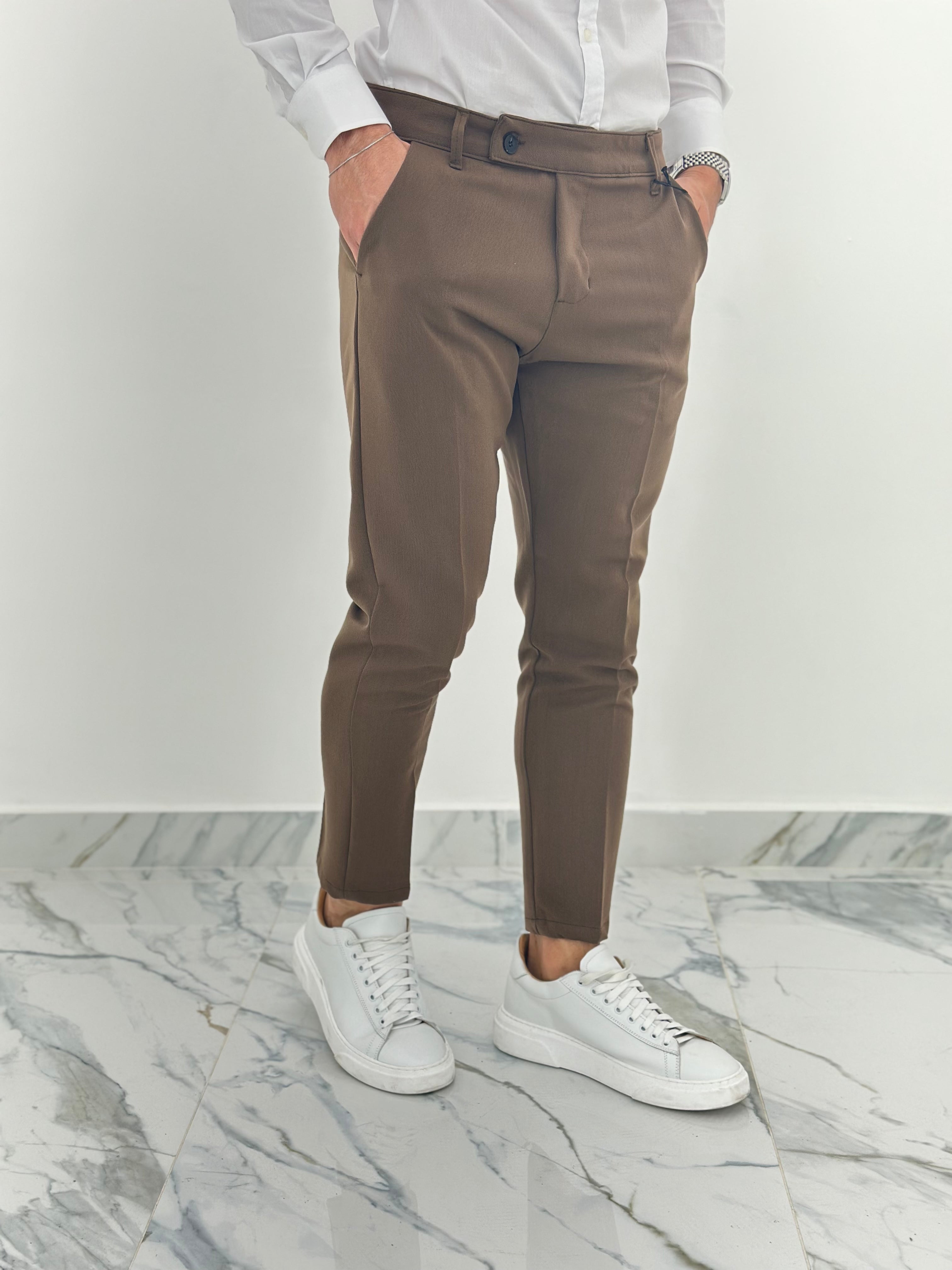 PANTALONE CAPRI PU2141 COL.MARRONE