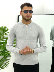 POLO CON ZIP IN FILO