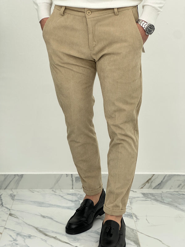 PANTALONE CUBA VELLUTO COL.BEIGE