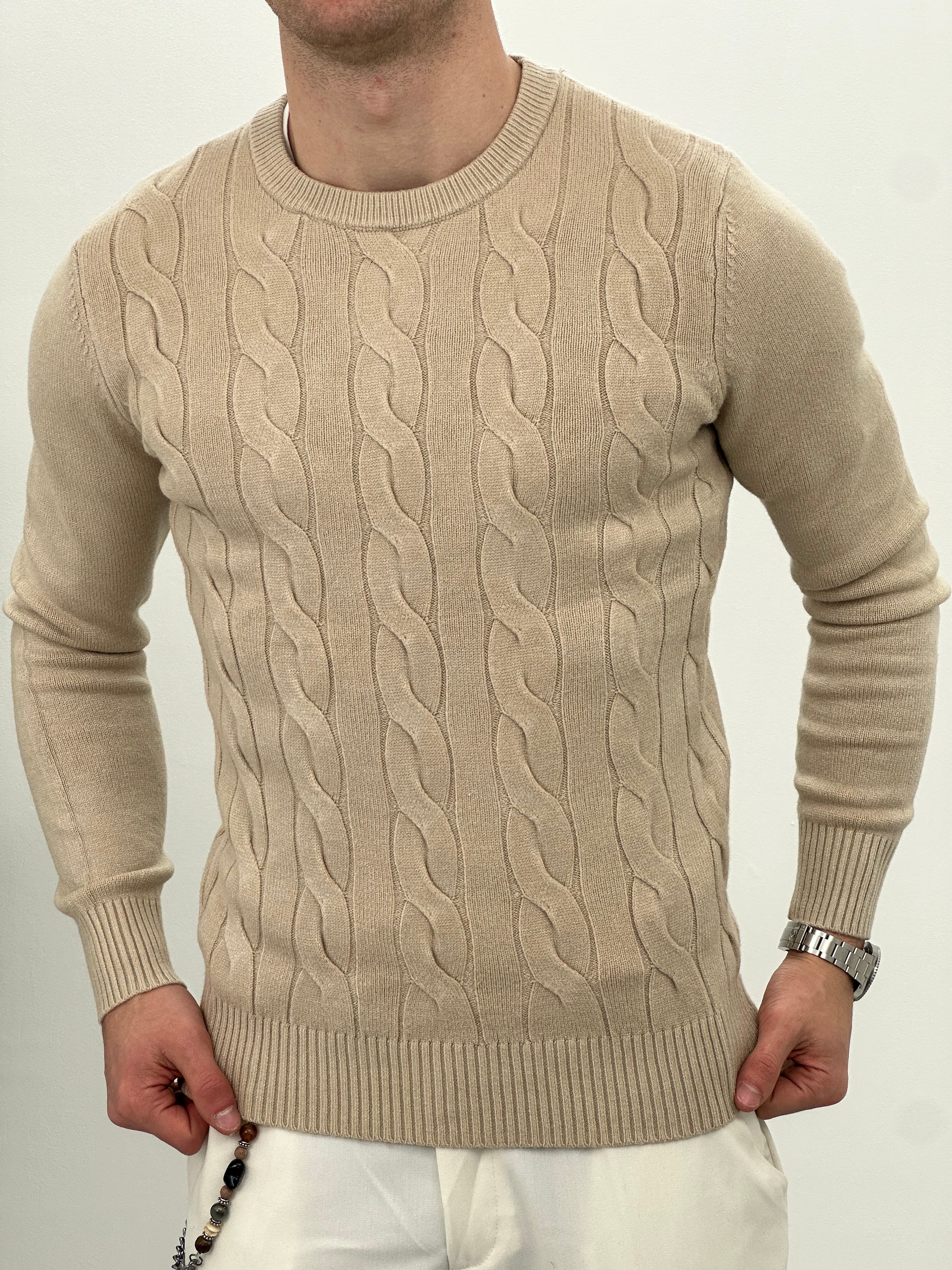 MAGLIONCINO INTRECCIATO COL.BEIGE
