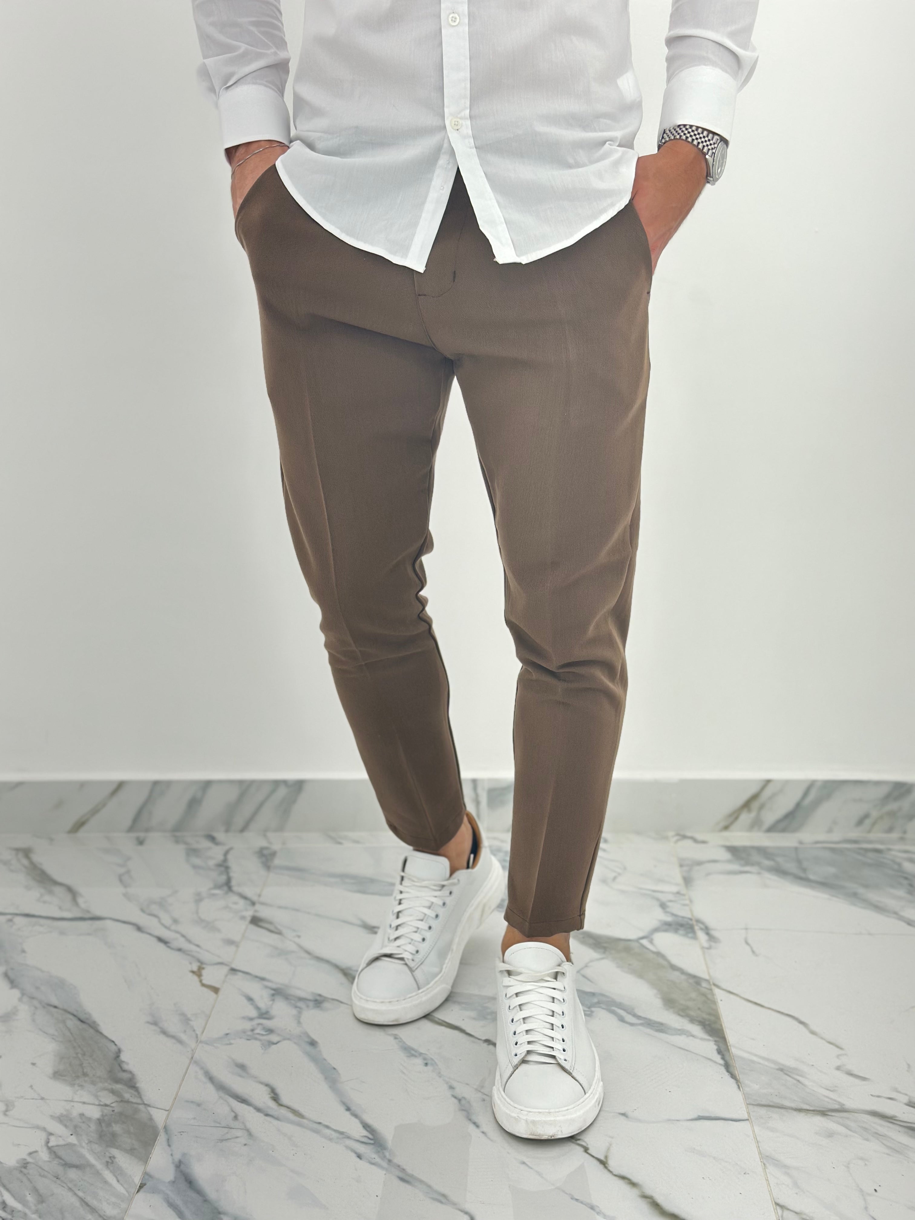 PANTALONE CAPRI PU2141 COL.MARRONE