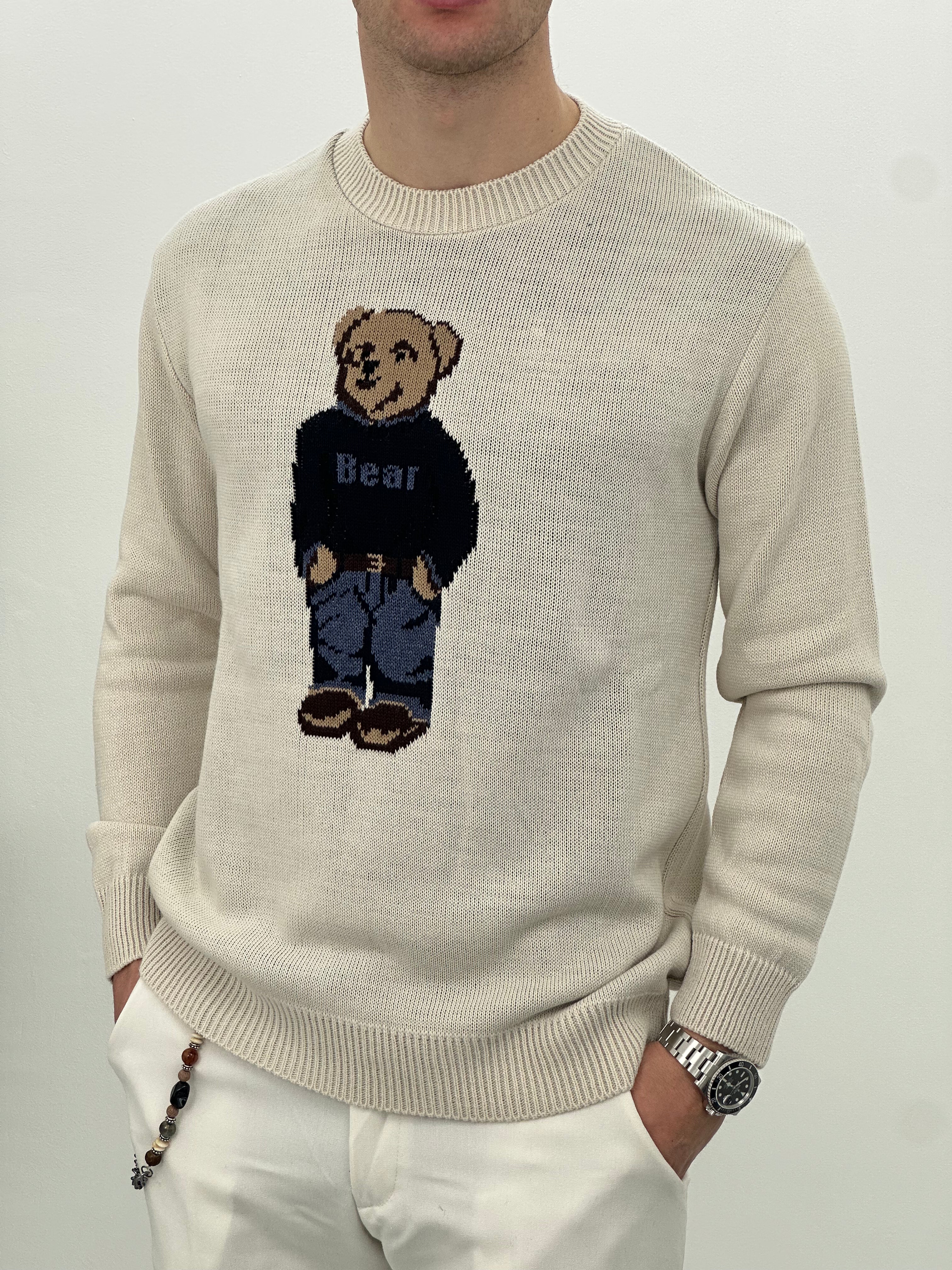 MAGLIONE BEAR AD670 col.BEIGE