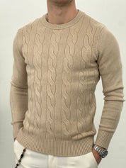 MAGLIONCINO INTRECCIATO COL.BEIGE