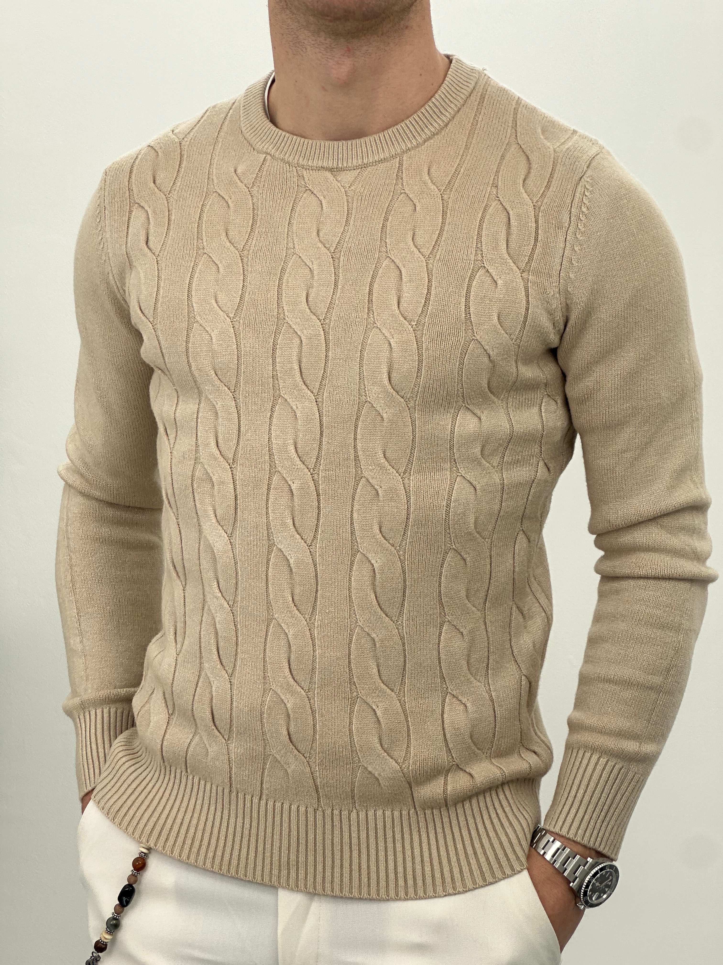 MAGLIONCINO INTRECCIATO COL.BEIGE