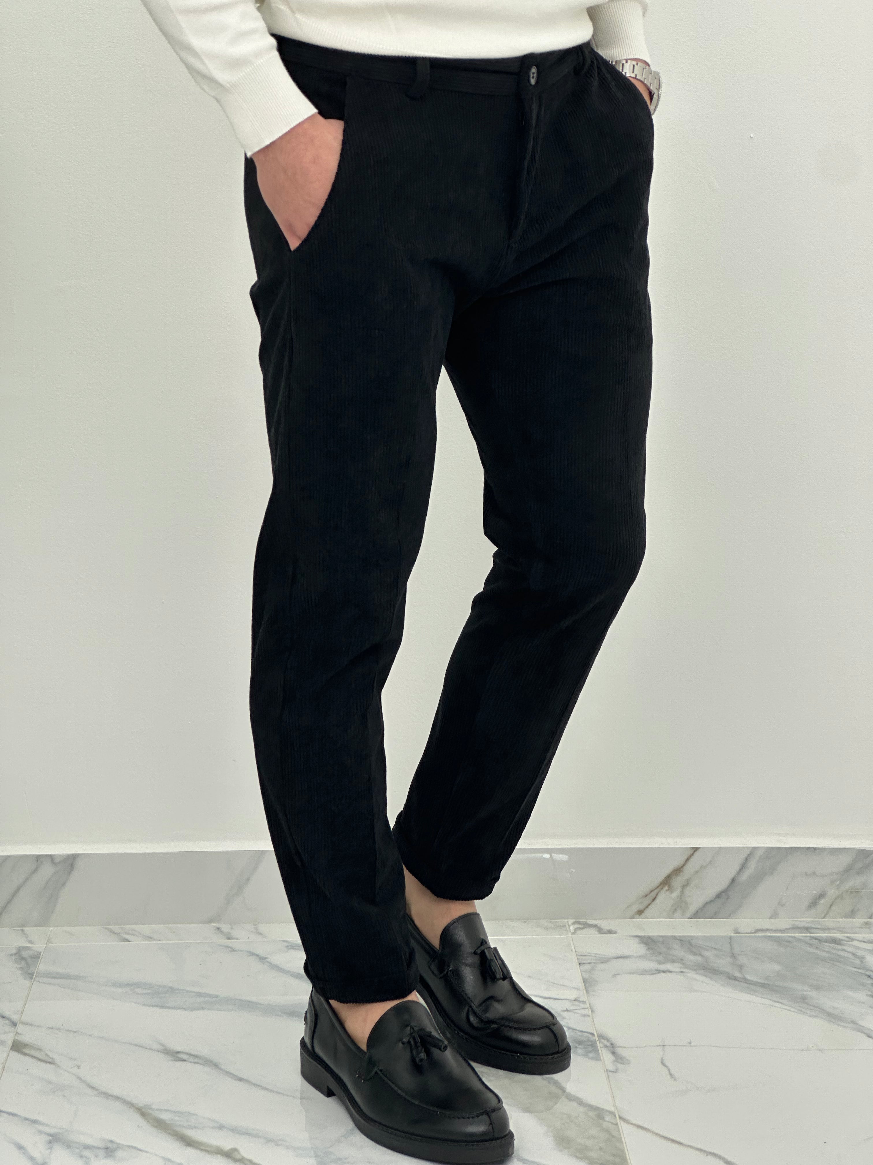 PANTALONE CUBA VELLUTO COL.NERO
