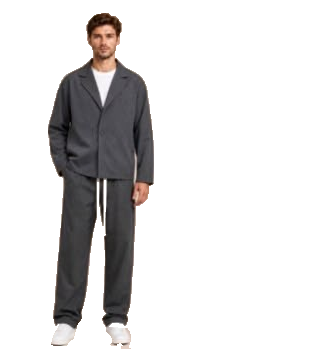 Abito Monopetto Grigio originale scontornato