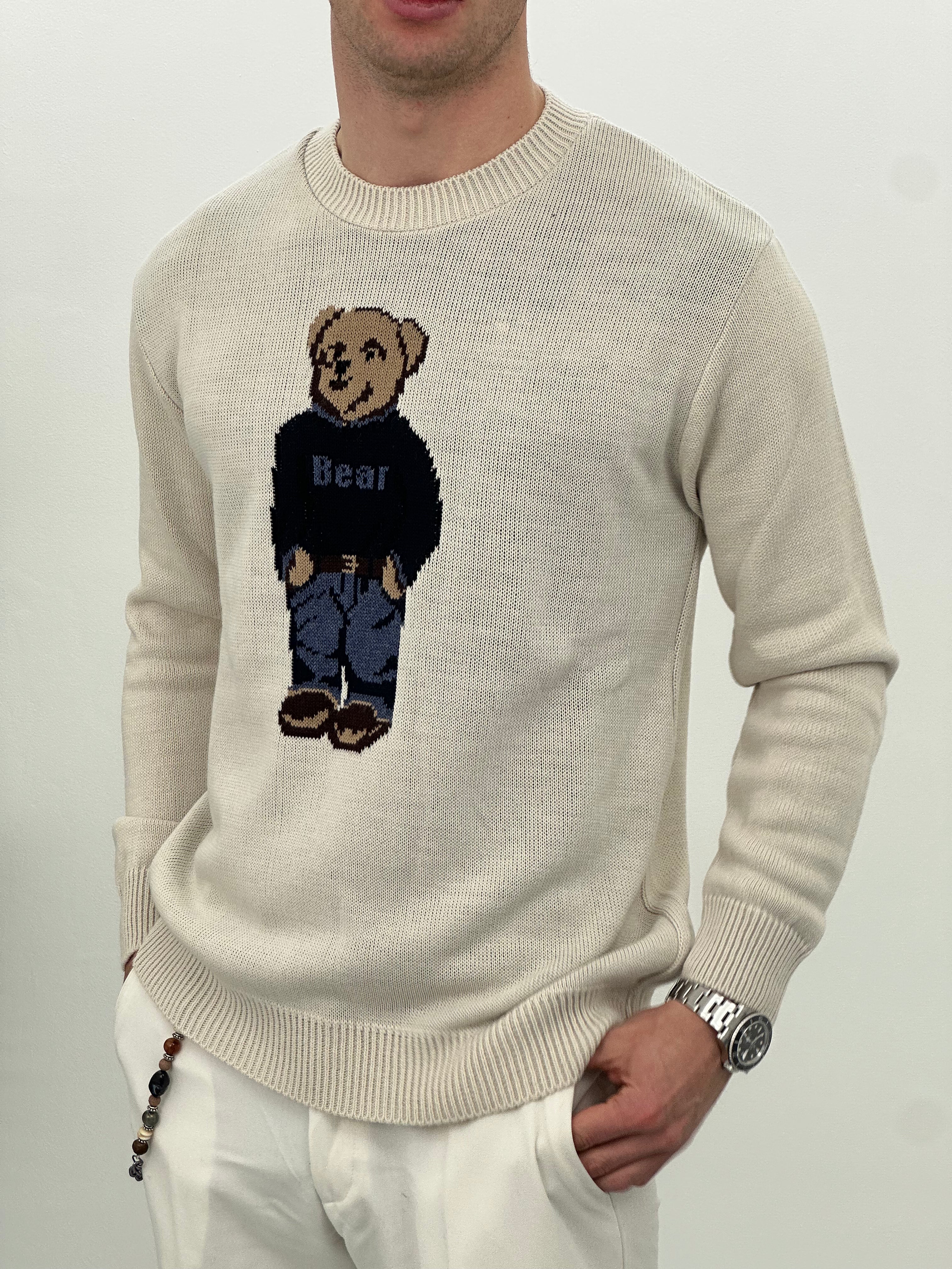 MAGLIONE BEAR AD670 col.BEIGE