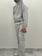 COMPLETO CARGO OVER FELPATO COL. GRIGIO