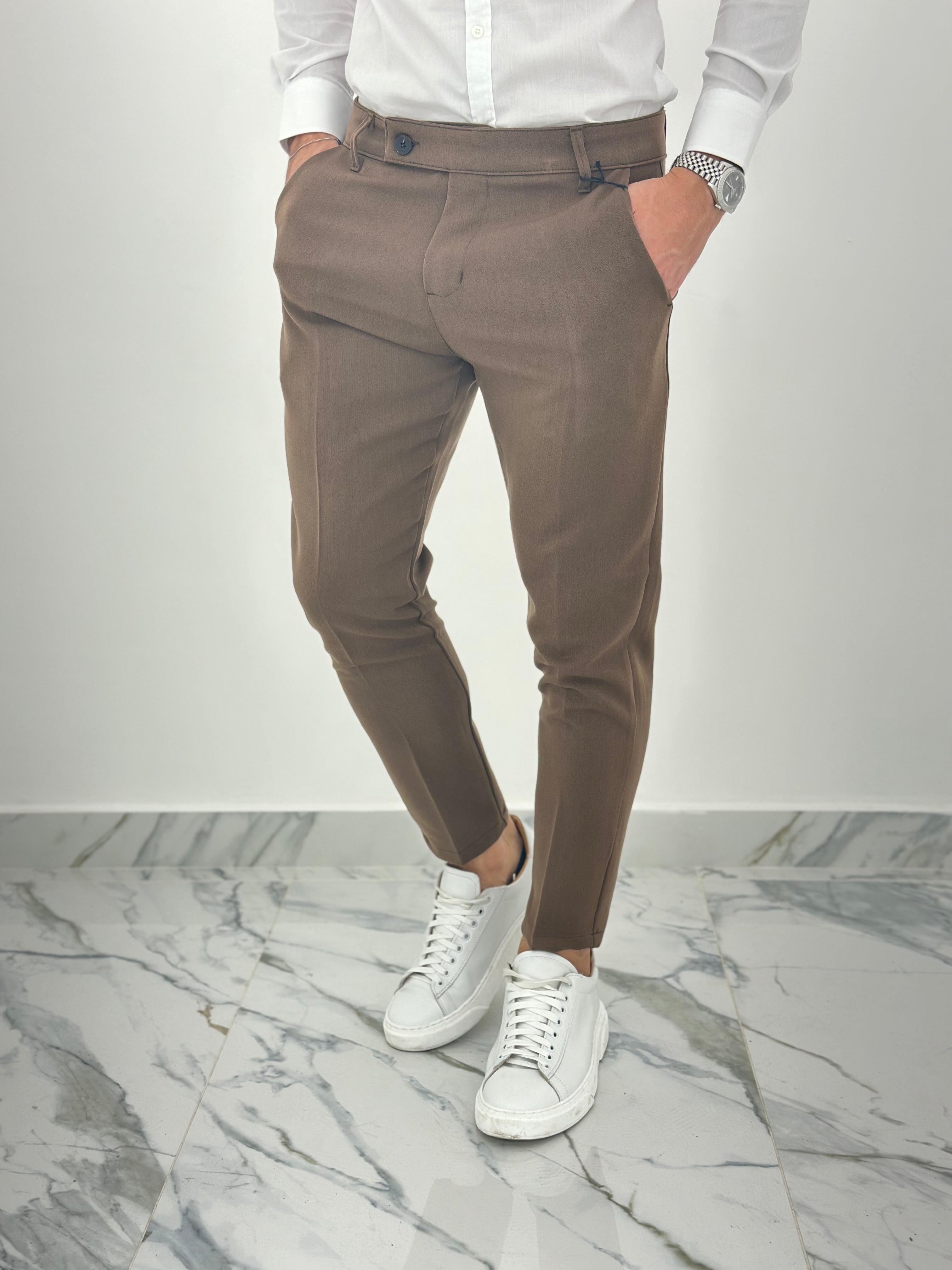 PANTALONE CAPRI PU2141 COL.MARRONE