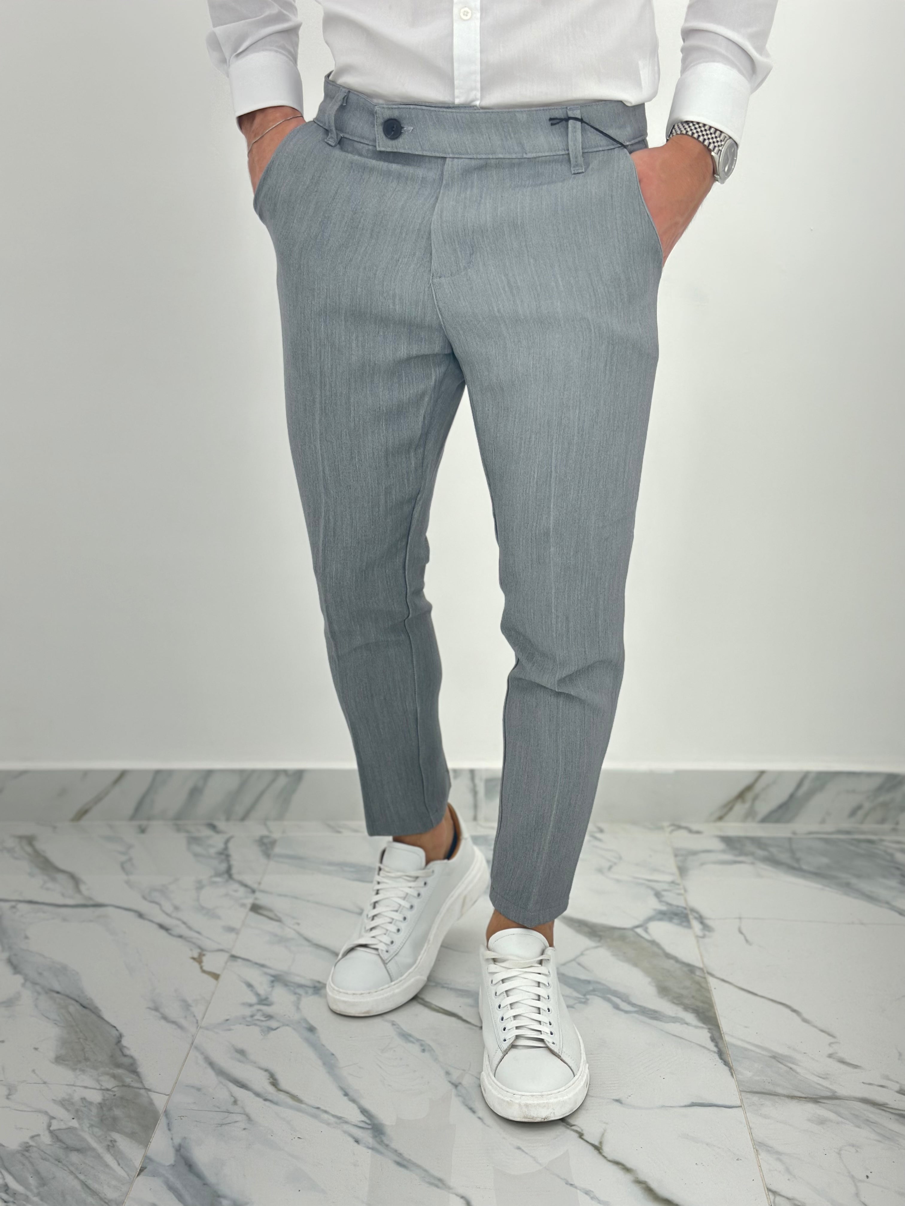 PANTALONE CAPRI PU2141 COL.GRIGIO