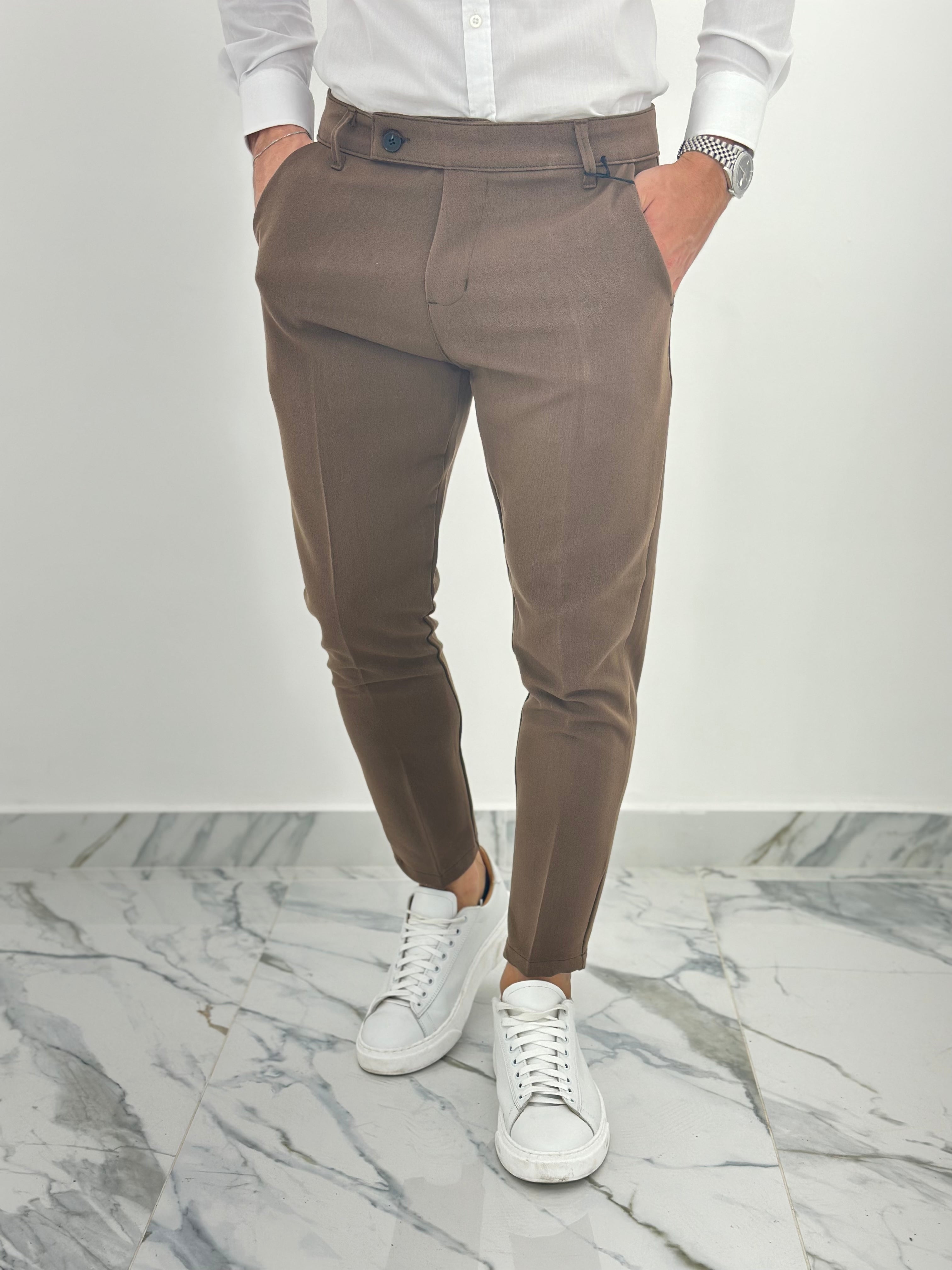 PANTALONE CAPRI PU2141 COL.MARRONE