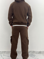 COMPLETO CARGO OVER FELPATO COL. TABACCO