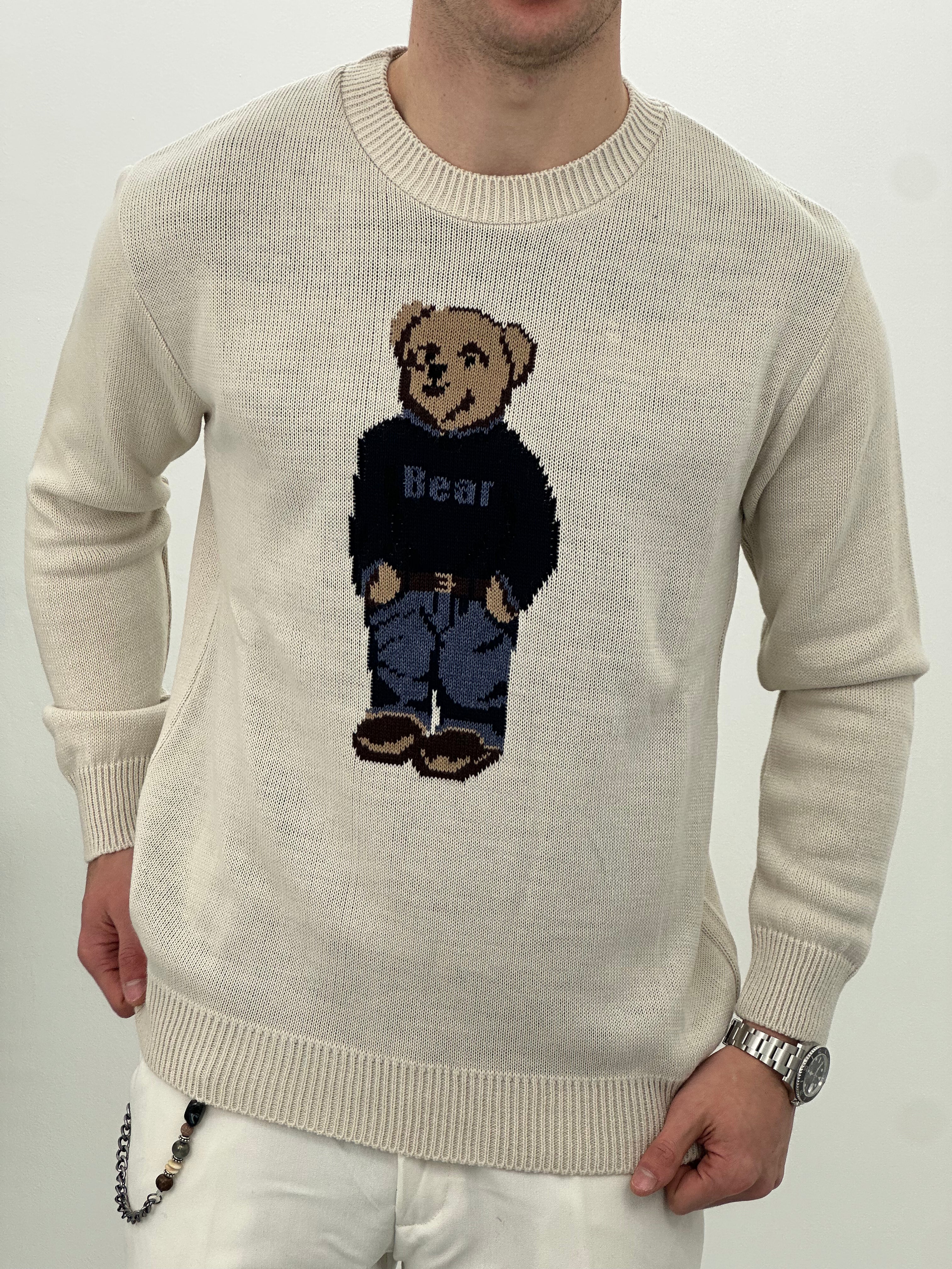 MAGLIONE BEAR AD670 col.BEIGE