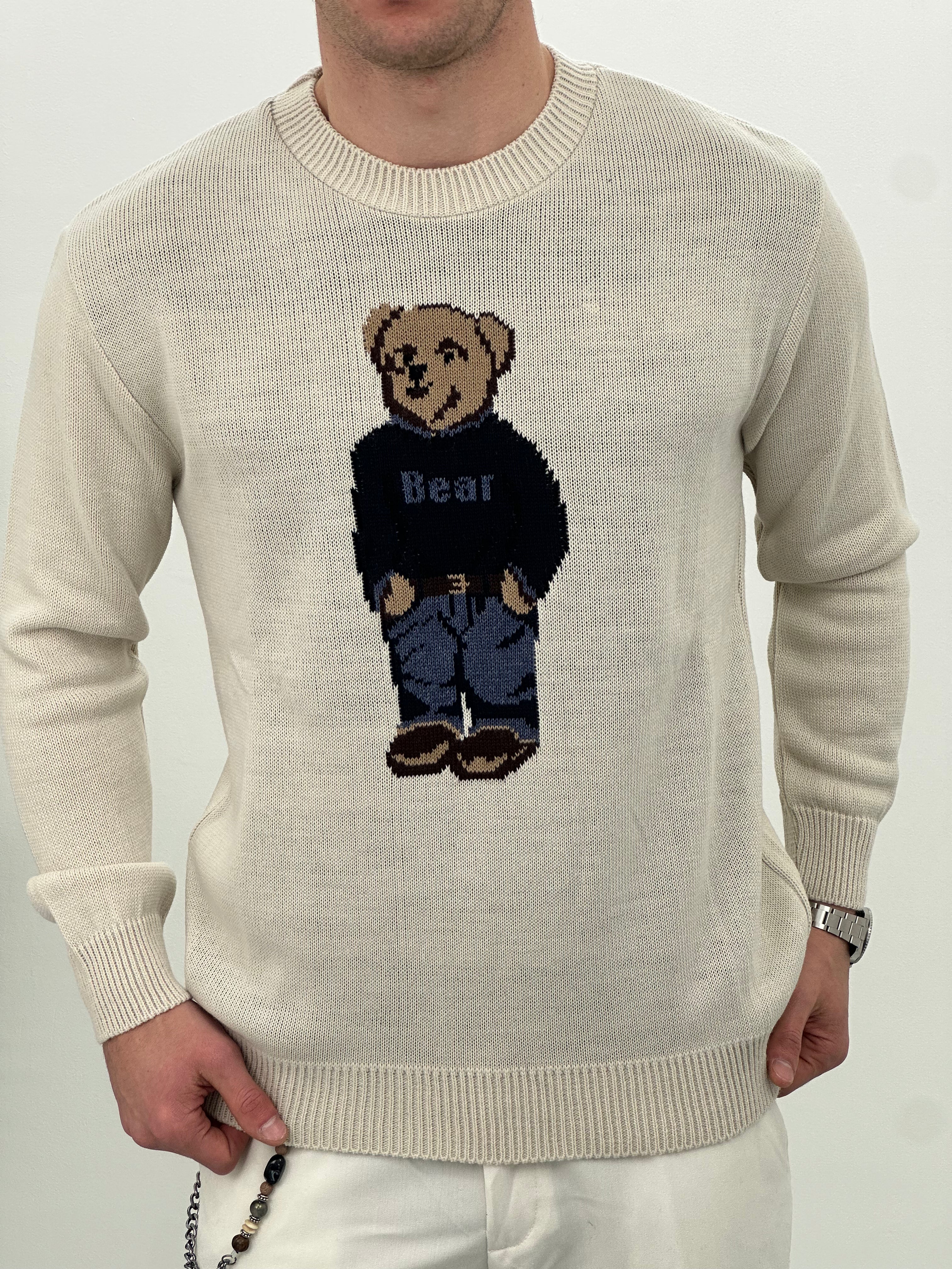 MAGLIONE BEAR AD670 col.BEIGE