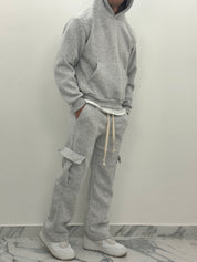 COMPLETO CARGO OVER FELPATO COL. GRIGIO
