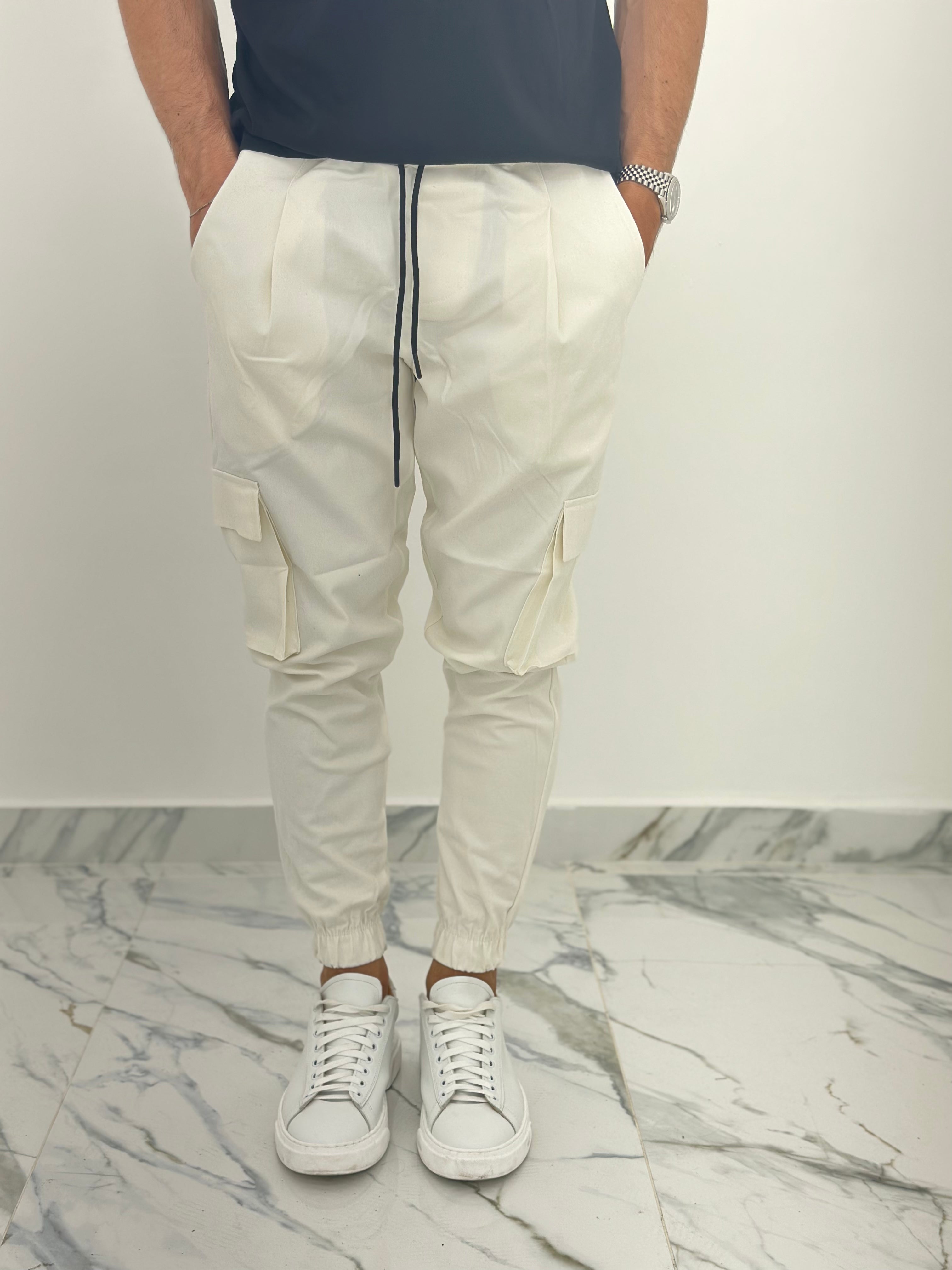 PANTALACCIO CARGO BIANCO AD590