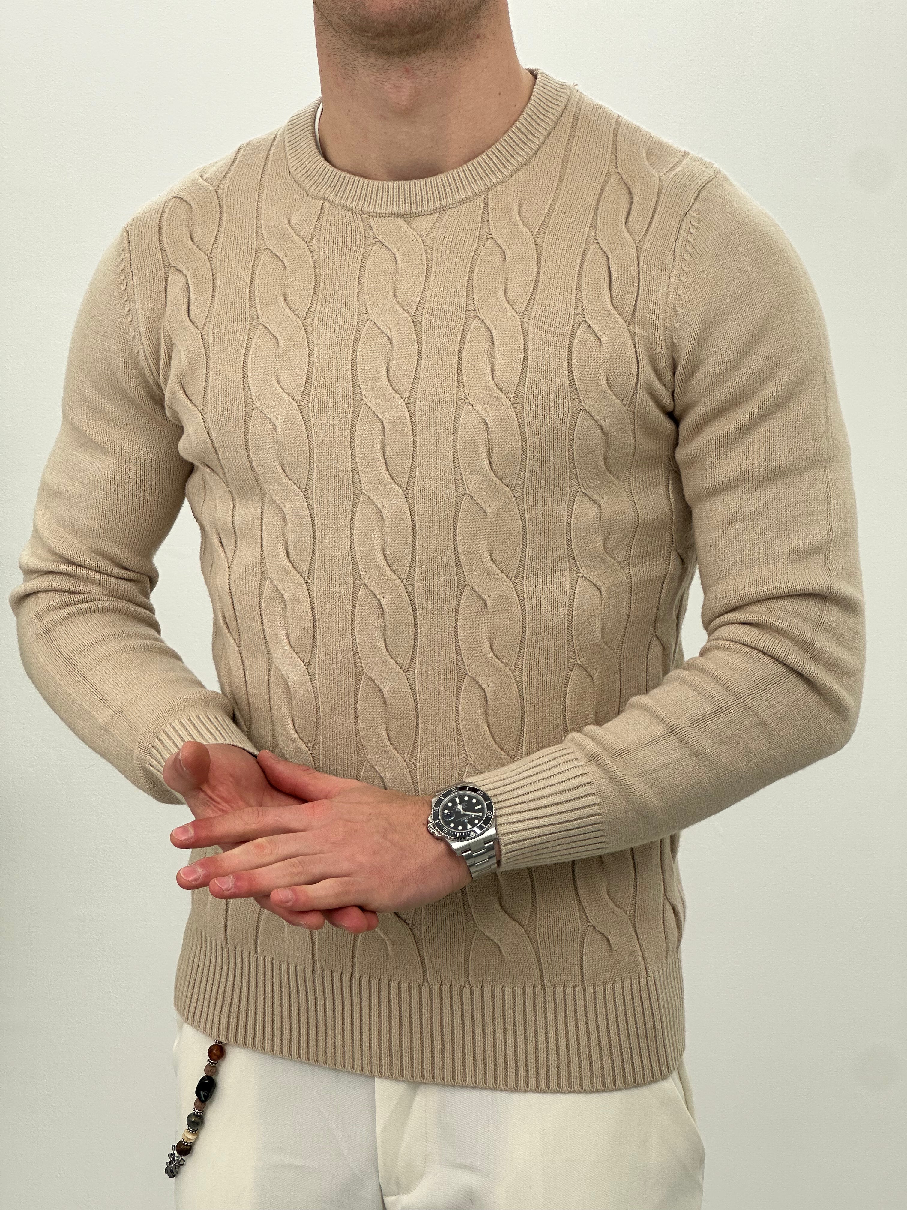 MAGLIONCINO INTRECCIATO COL.BEIGE