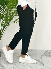 PANTALONI IN LINO PU2126 COL.NERO