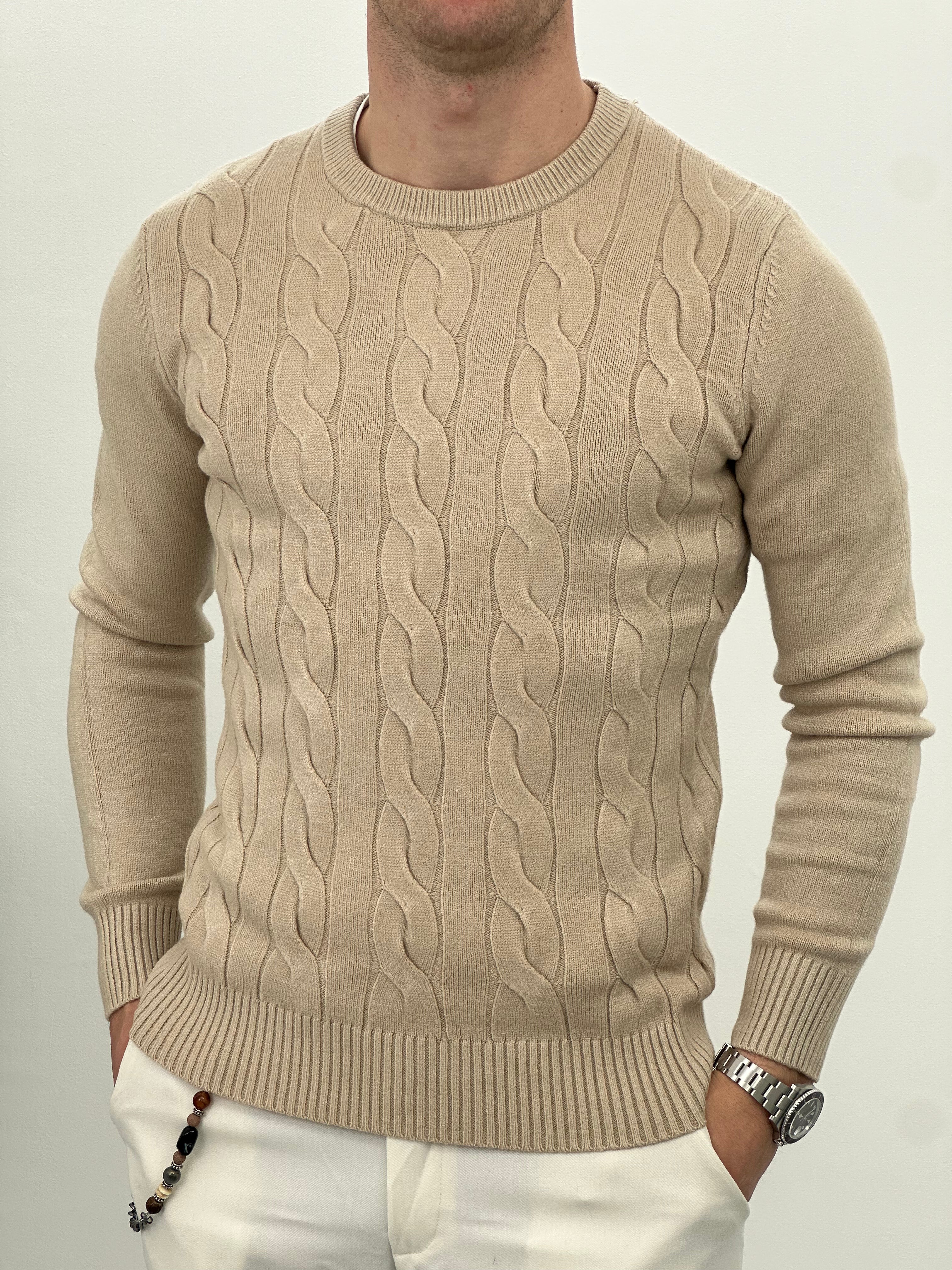 MAGLIONCINO INTRECCIATO COL.BEIGE