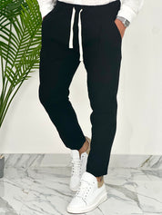 PANTALONI IN LINO PU2126 COL.NERO