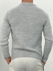 MAGLIONE GIROCOLLO INTRECCIATO 23-631 col. GRIGIO