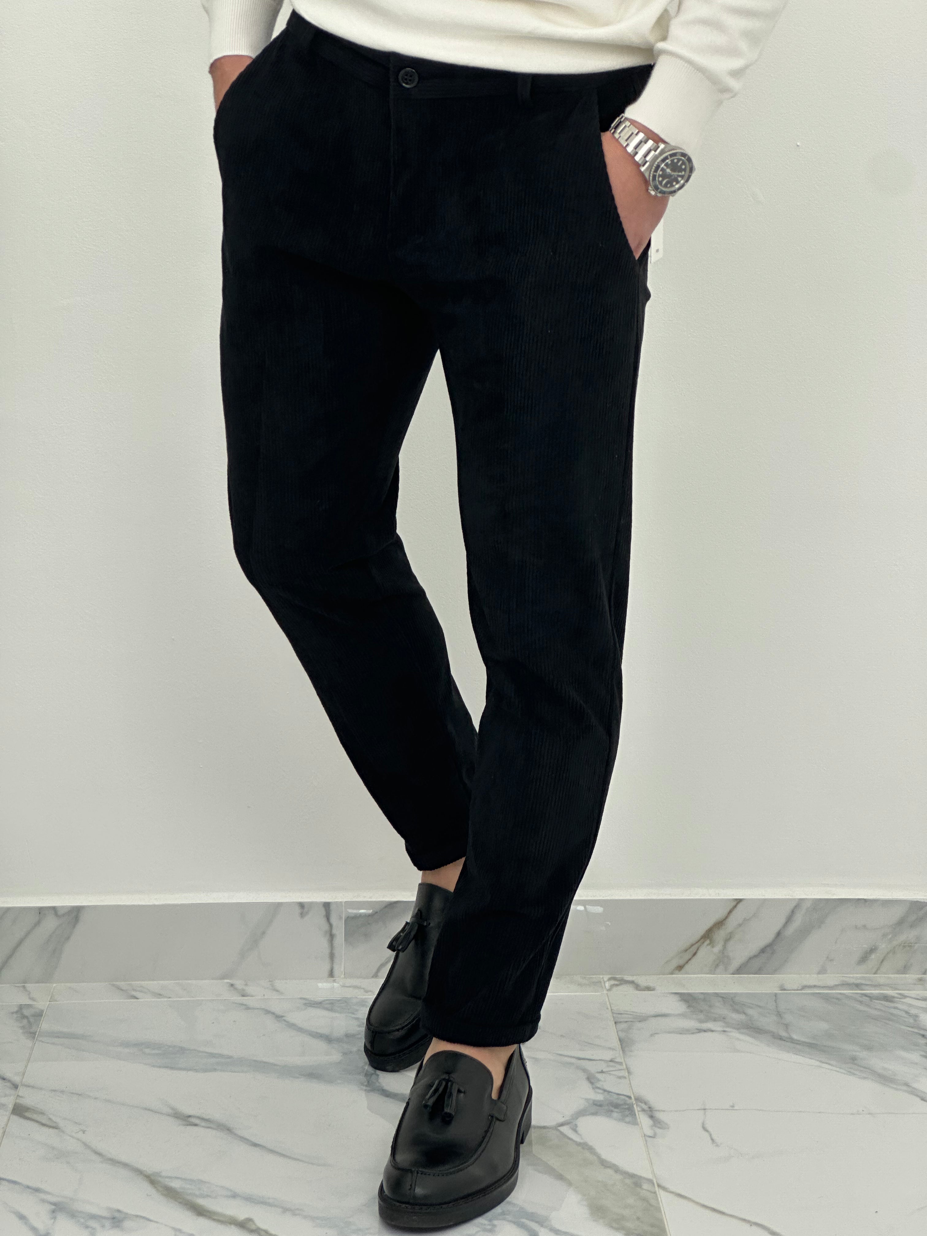 PANTALONE CUBA VELLUTO COL.NERO