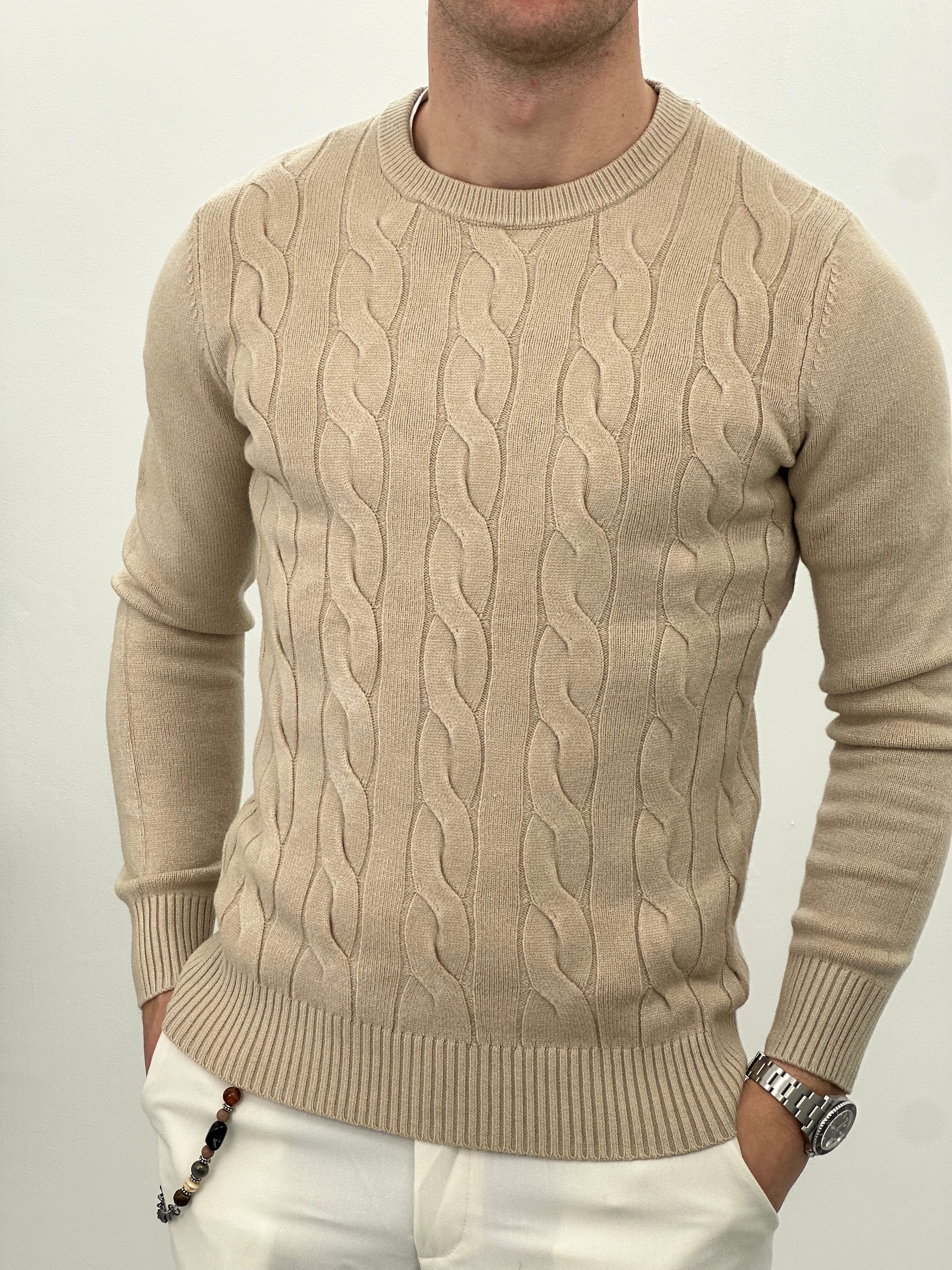 MAGLIONCINO INTRECCIATO COL.BEIGE