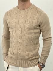 MAGLIONCINO INTRECCIATO COL.BEIGE
