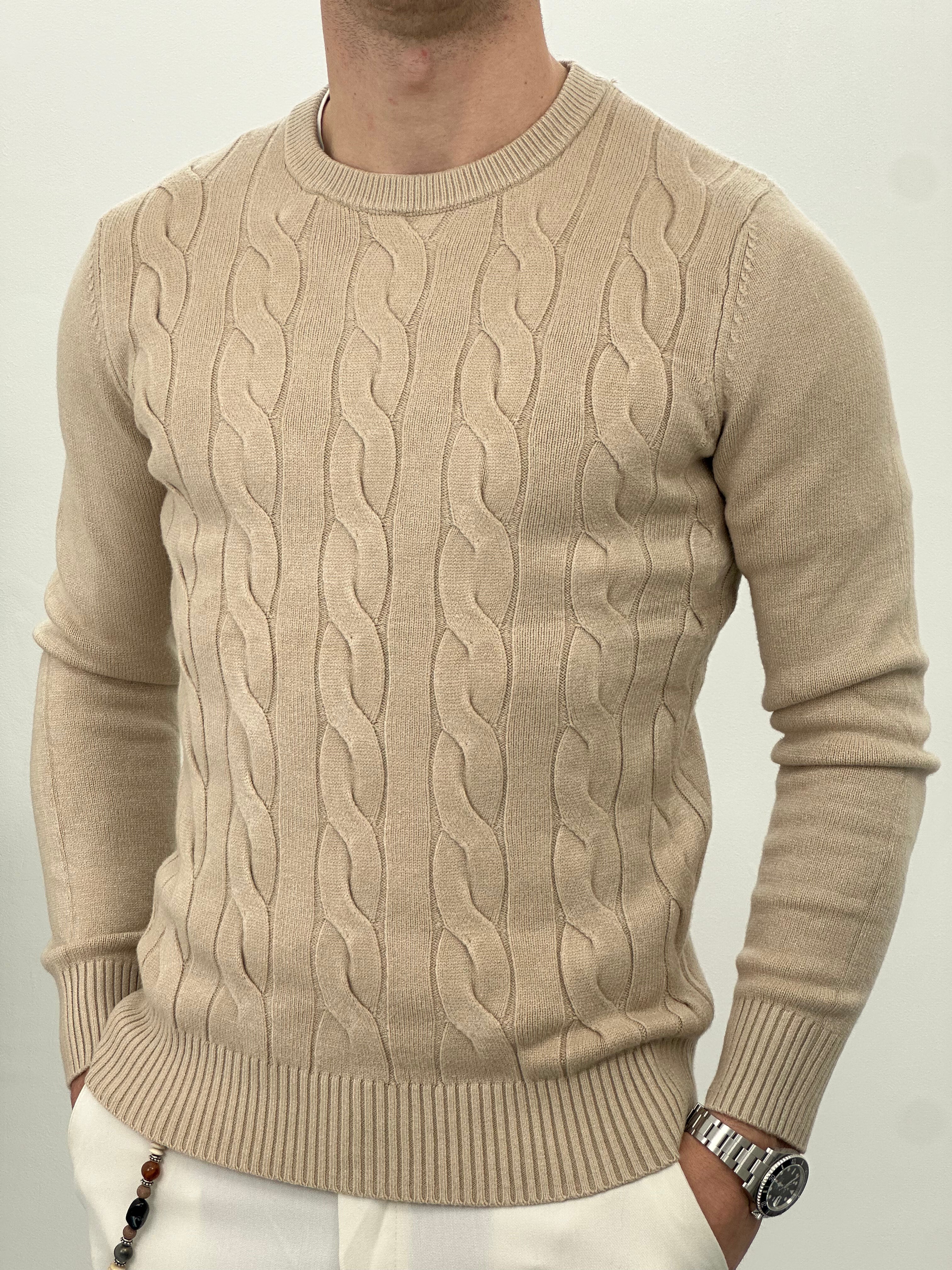 MAGLIONCINO INTRECCIATO COL.BEIGE