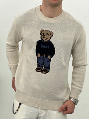 MAGLIONE BEAR AD670 col.BEIGE