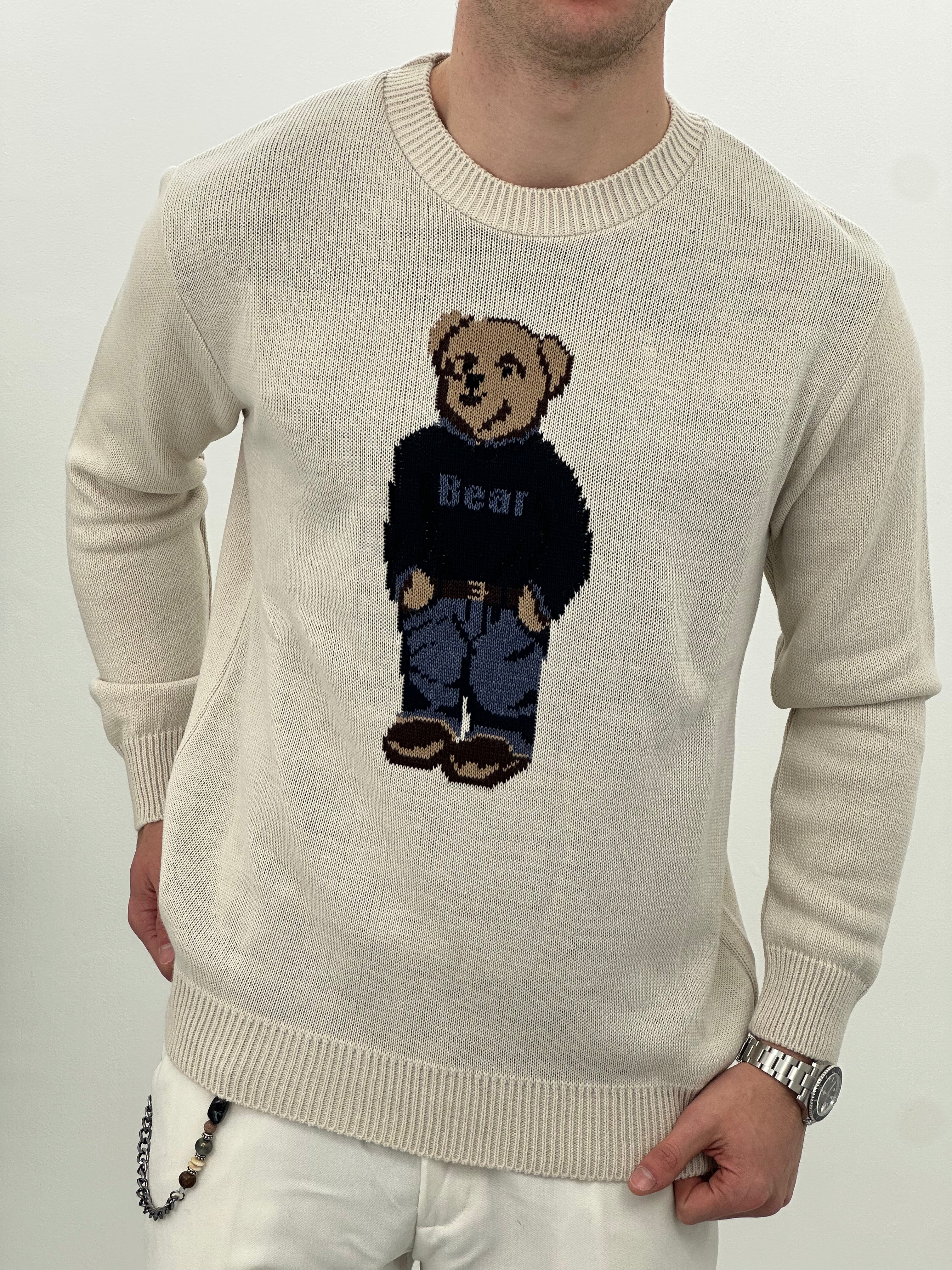 MAGLIONE BEAR AD670 col.BEIGE